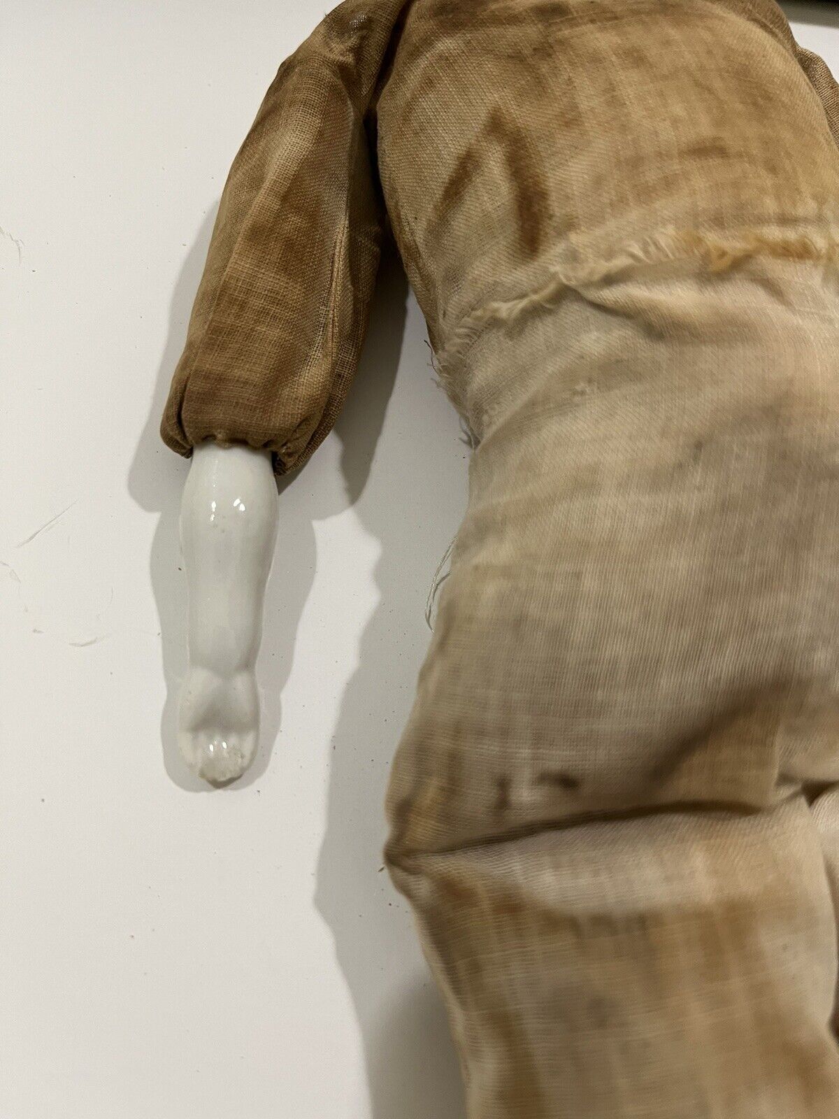 Antique German China Head Dolls 1800’s ( 14” & 7 1/2” ) Approx 