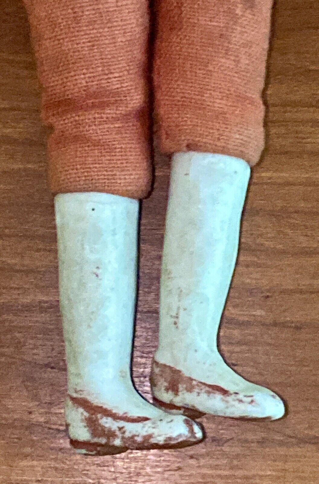 Late 1800's German Boy Doll 7.5 Inch Porcelain Head & Legs Composition Body