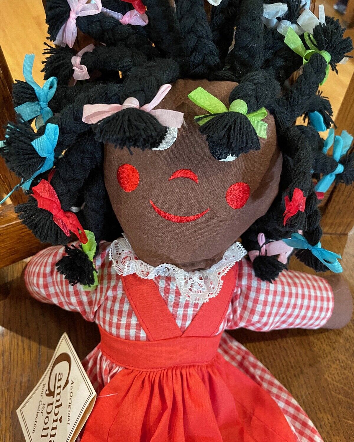 VINTAGE Gambina Doll Ninkie Orleans African-American Rag Folk Doll NWT 1700s