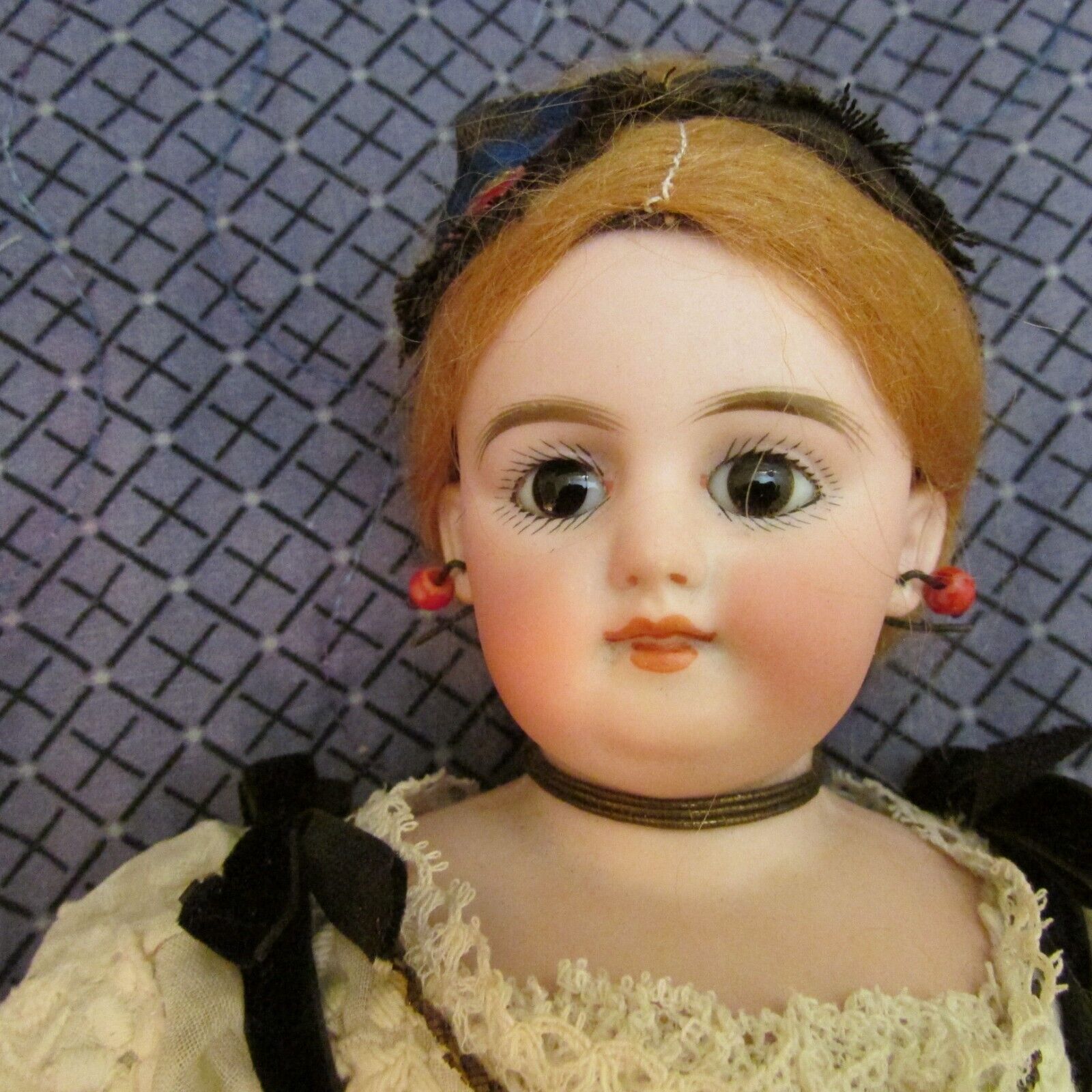 Antique Simon Halbig Bisque turned 1800s 12" Young Woman Doll