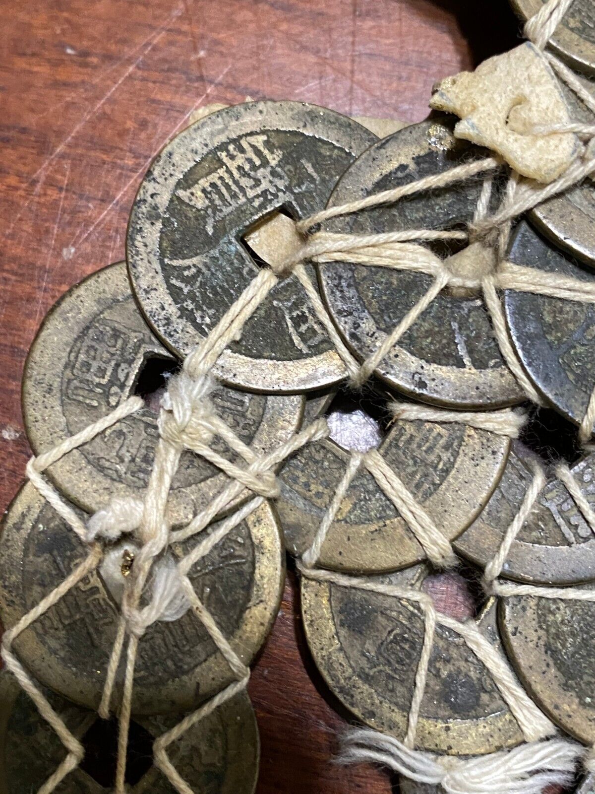 Antique Coin Vintage Handmade Prosperity Doll Traditional Indonesia Bali FineArt