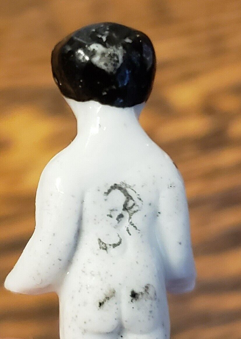 ANTIQUE 1800's GERMANY MINIATURE CHINA FROZEN CHARLOTTE 1.5" boy, girl DOLLs