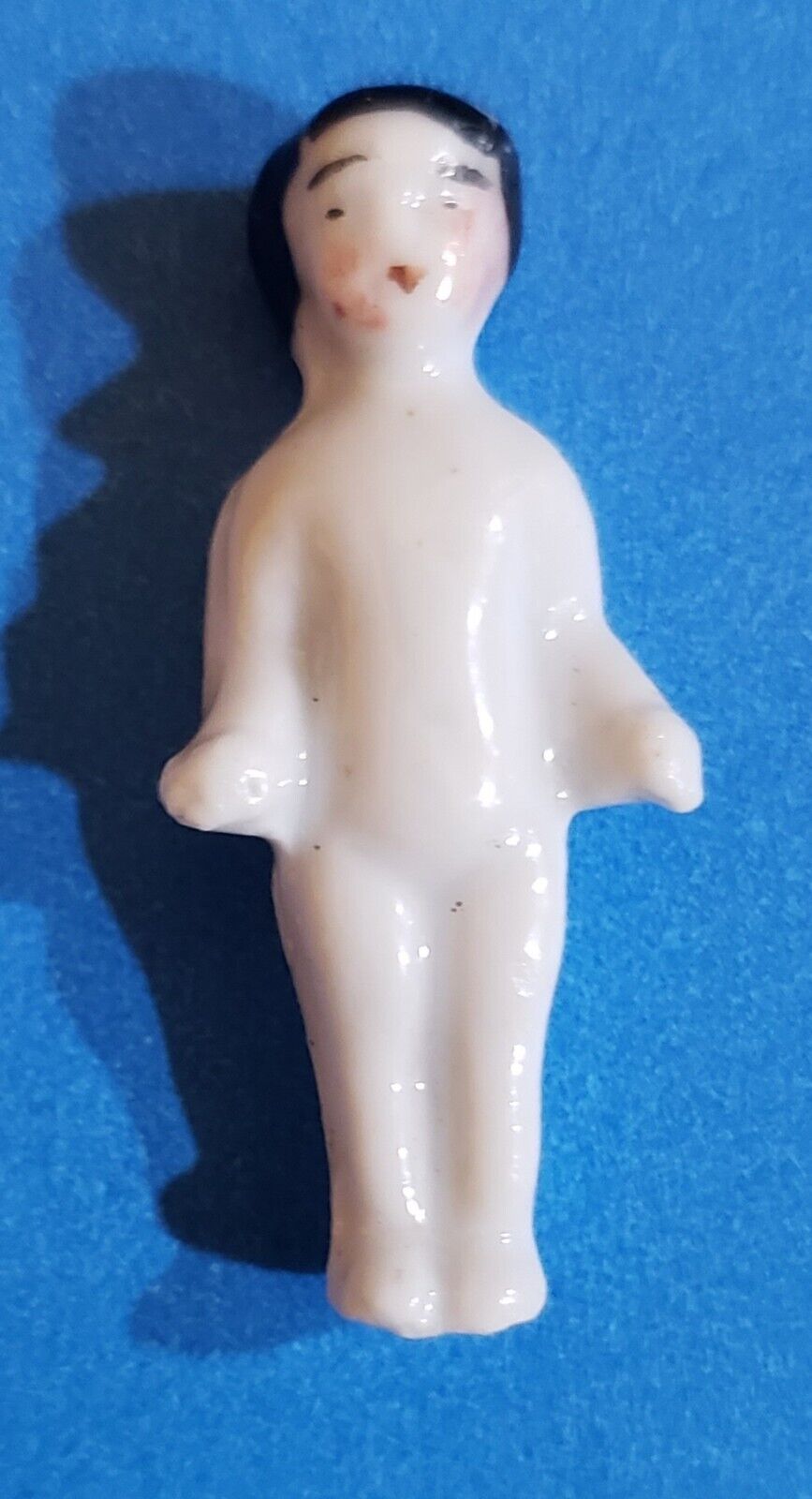 ANTIQUE 1800's GERMANY MINIATURE CHINA FROZEN CHARLOTTE 1.5" boy, girl DOLLs