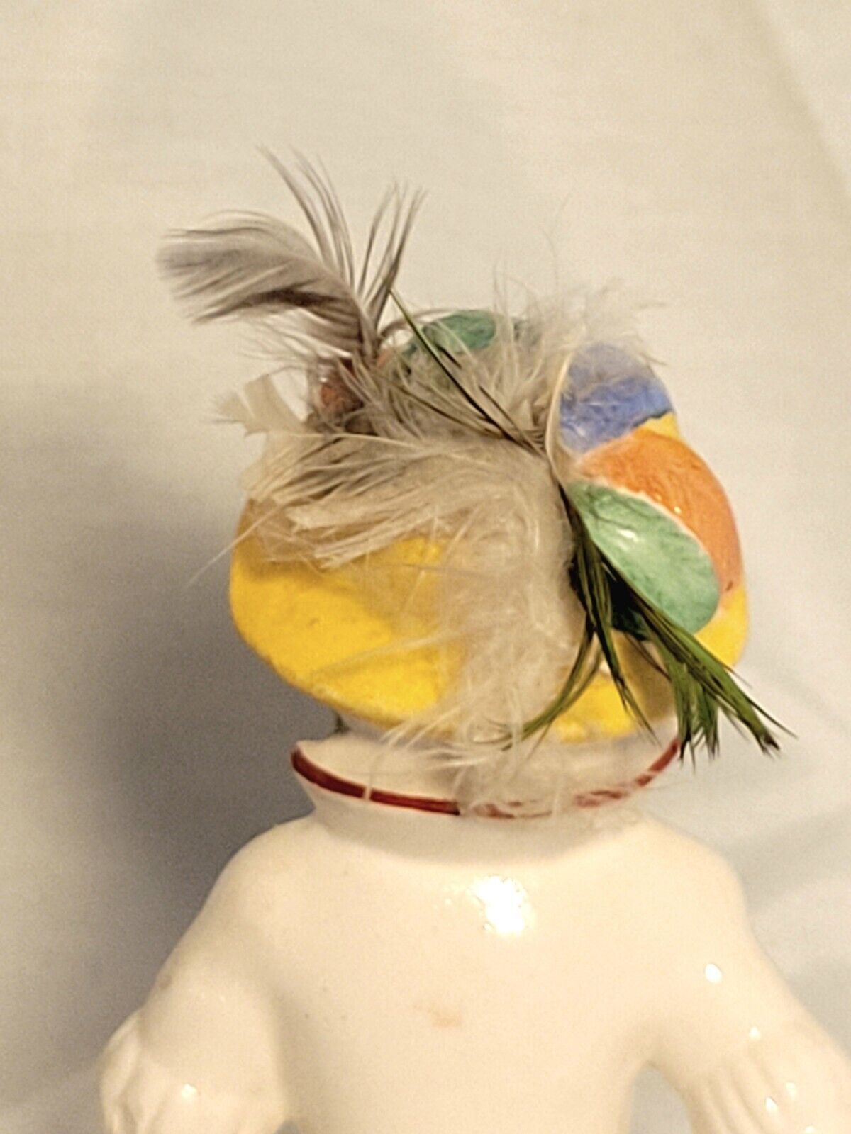 Unique Vintage Glazed Ceramic Half-Doll Germany #HD-01012007EE