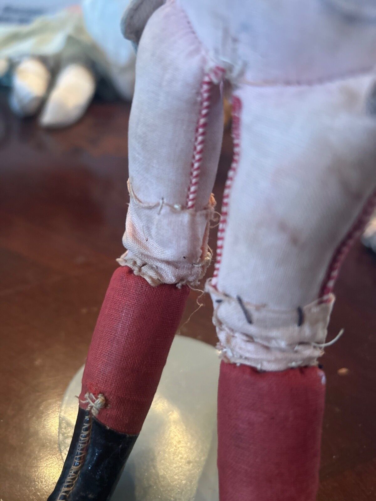 Antique Bisque German 1800's doll, 12" three rolled braids