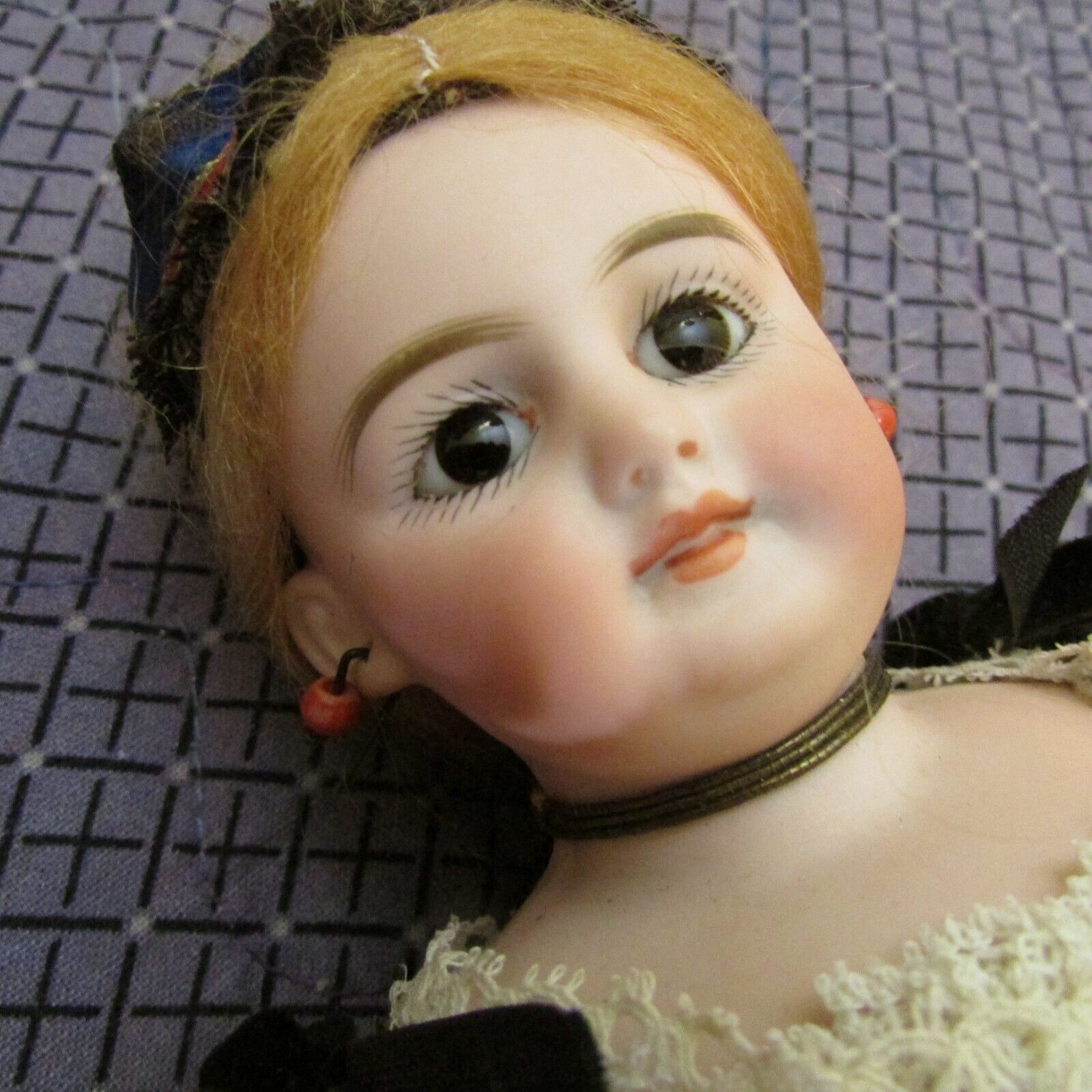 Antique Simon Halbig Bisque turned 1800s 12" Young Woman Doll