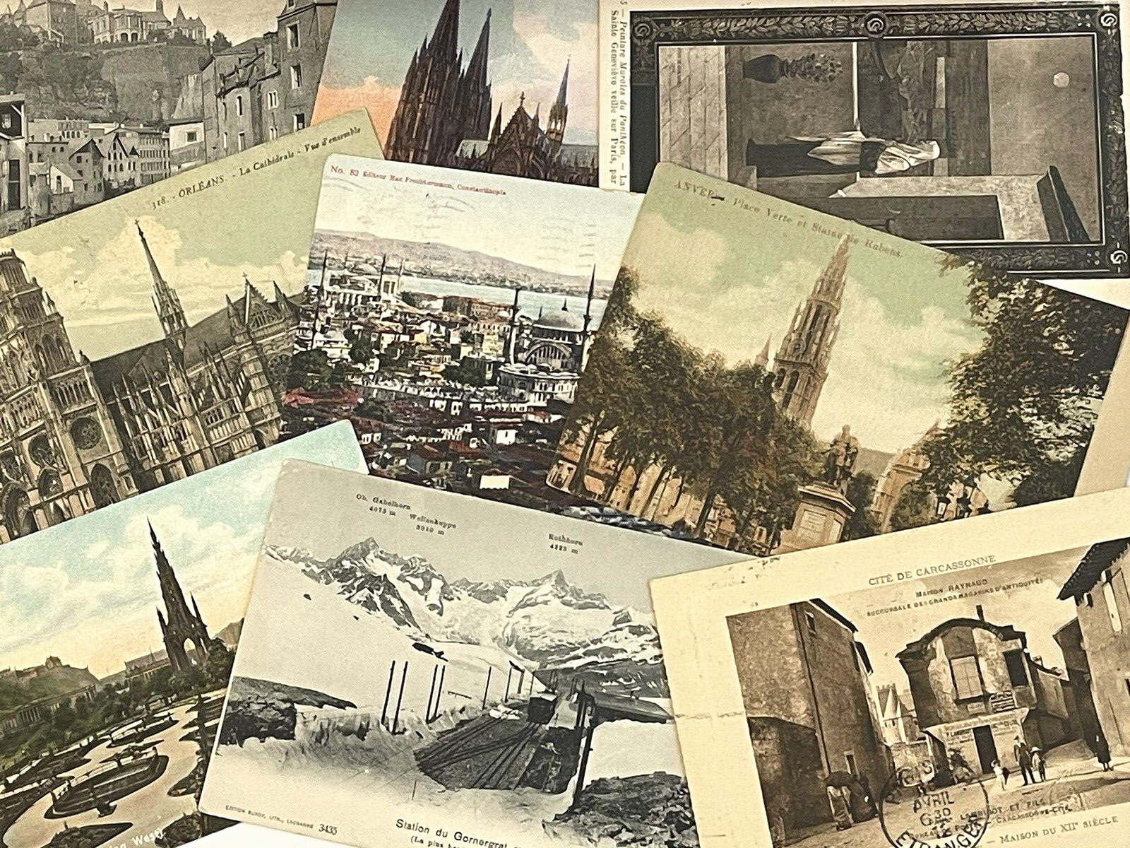Antique Postcards Europe 1900-10 Divided Back Landmarks Landscape Random Lot 15