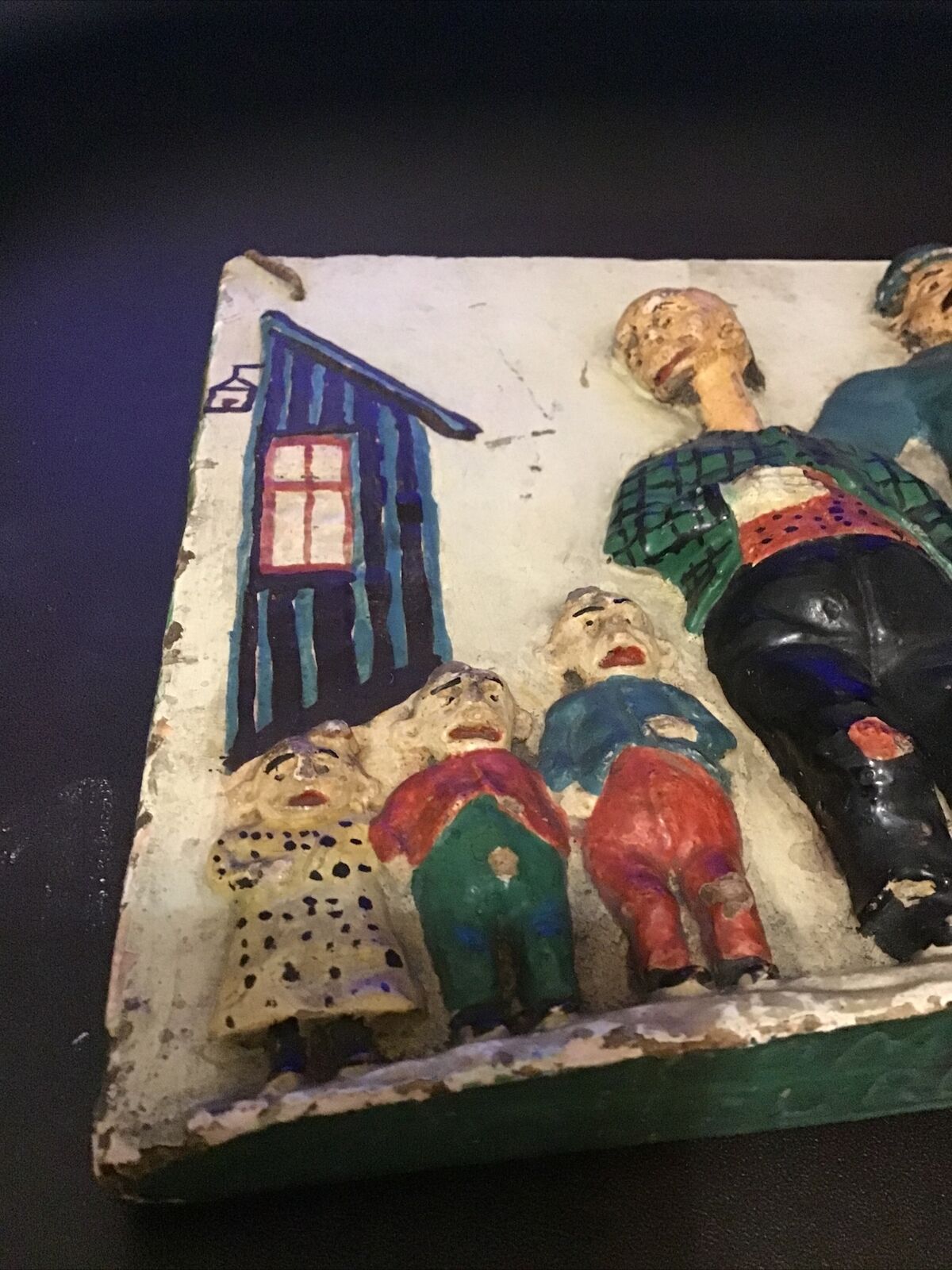 Rare Chalkware Early 1900’s Frederick Opper Happy Hooligan Newspaper Comic Strip