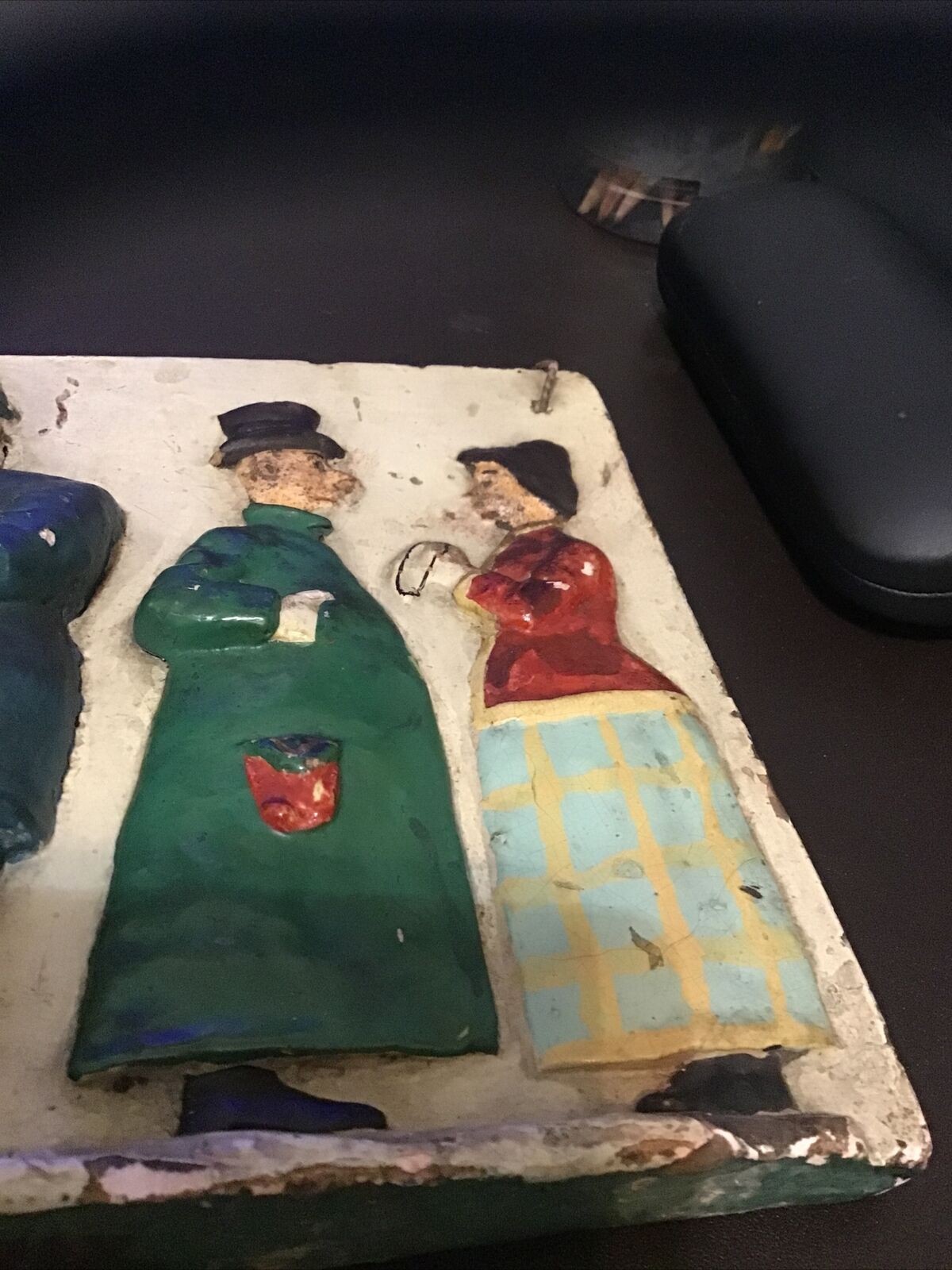 Rare Chalkware Early 1900’s Frederick Opper Happy Hooligan Newspaper Comic Strip