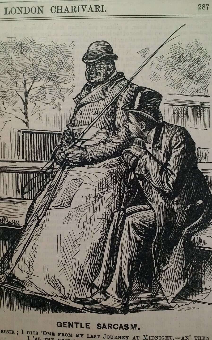 1800s Antique Illustration Print Original Rare VHTF Punch Mag Fashion Sarcasm