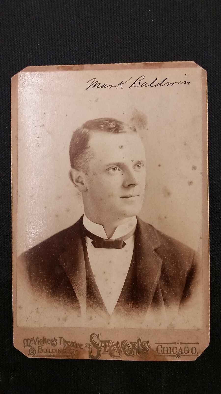 1890 Studio Cabinet MARK BALDWIN - Chicago Pirates Players League - Great image