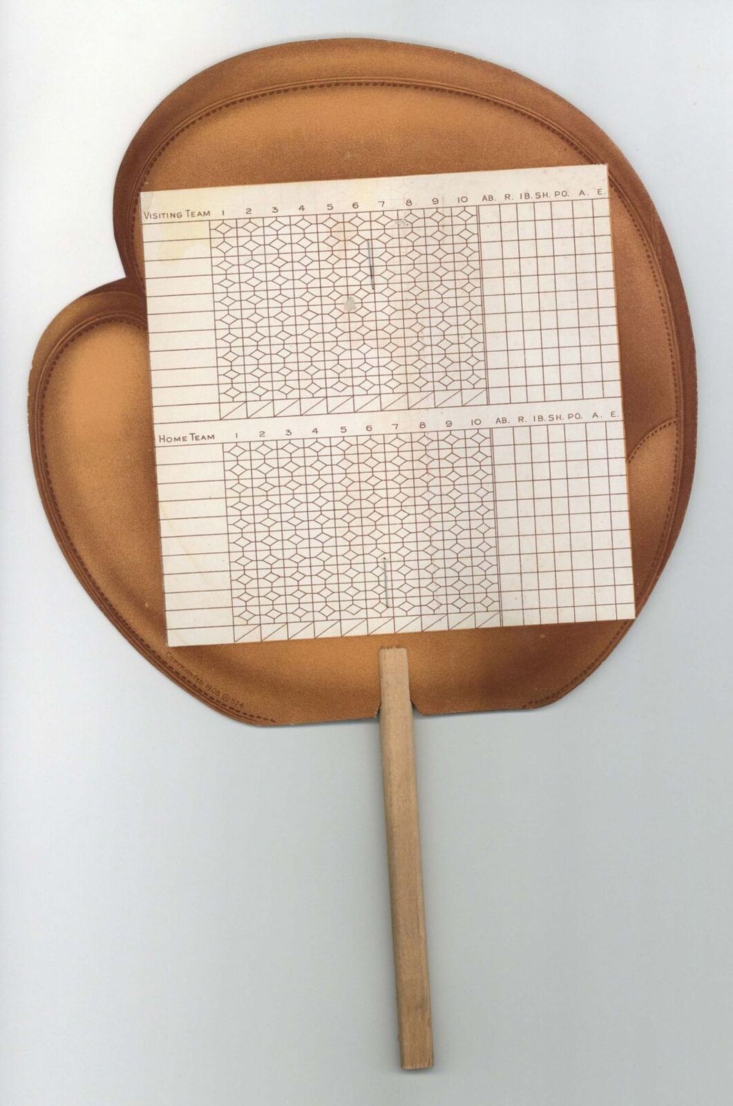 Catchers Mitt Scorecard and Fan - Sports Memorabilia - Sports Memorabilia