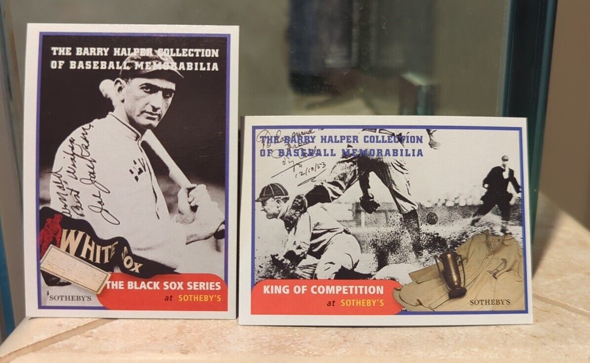 TY COBB"Shoeless"JOE JACKSON Baseball Auto Promos Rare Photo Tigers/White Sox007