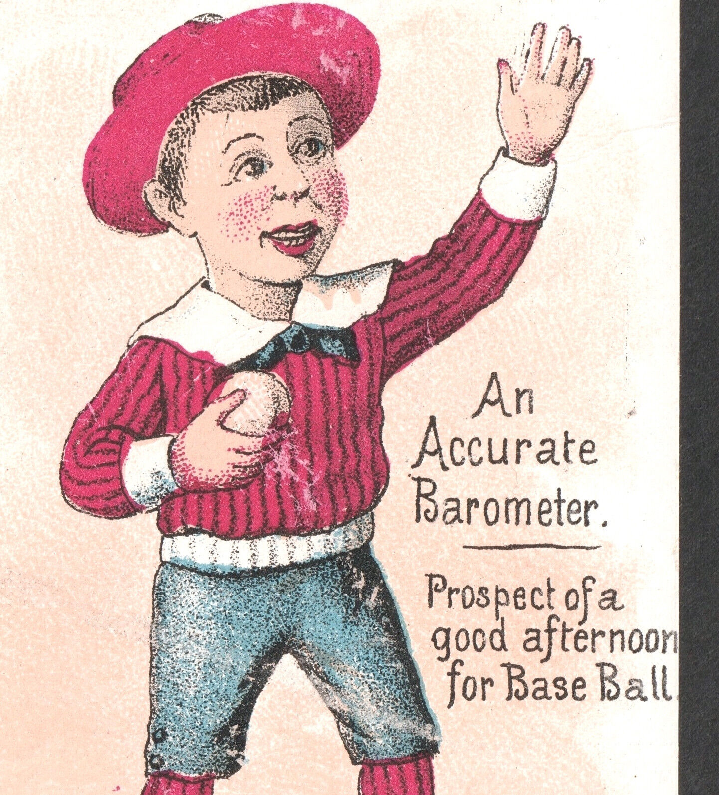 19th Century Baseball H804-38 Prospect Victorian 1800's Advertising Trade Card