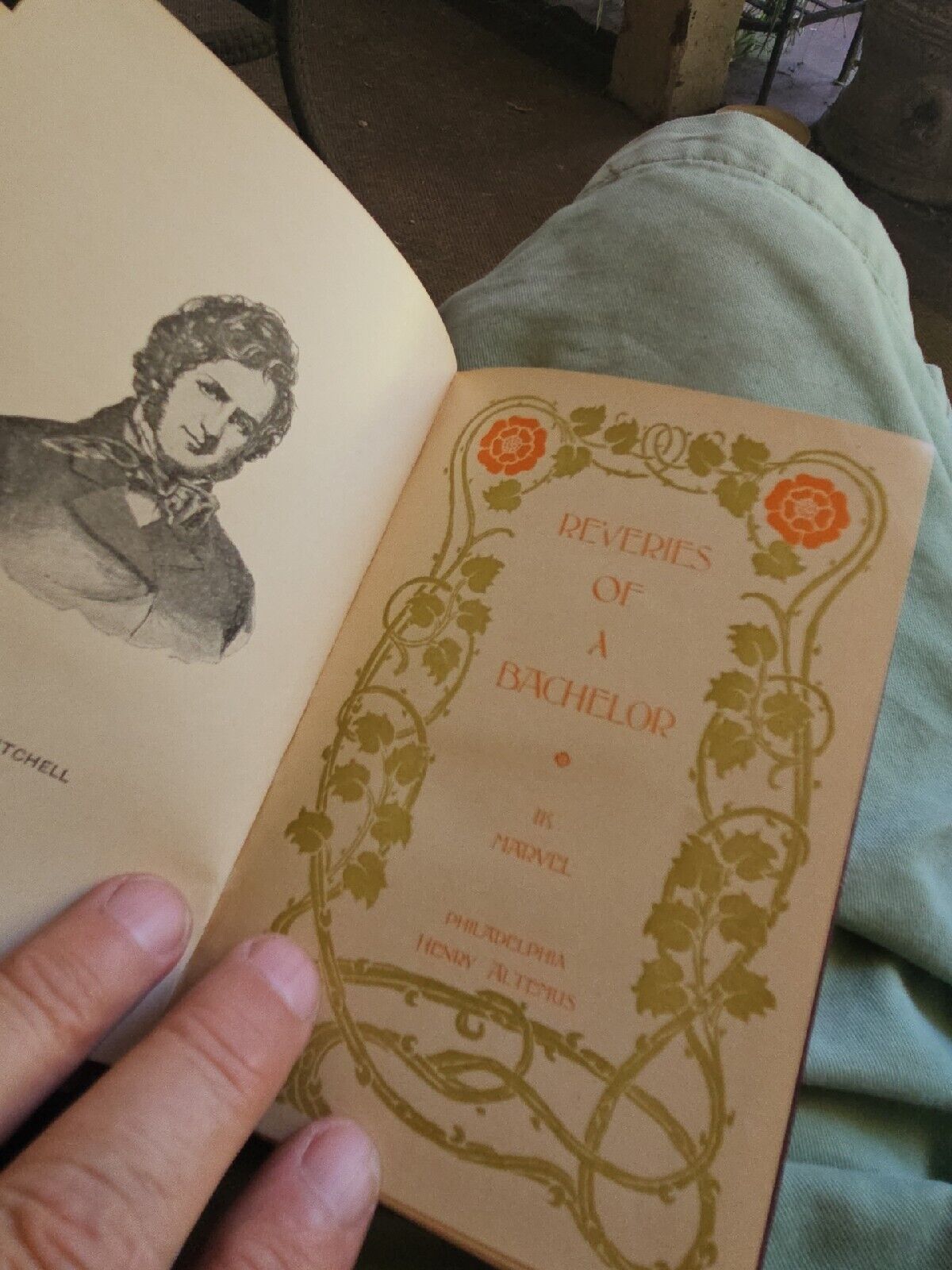 Reveries of a Bachelor  by IK Marvel (Donald G Mitchell) 1800s Henry Altemus VG