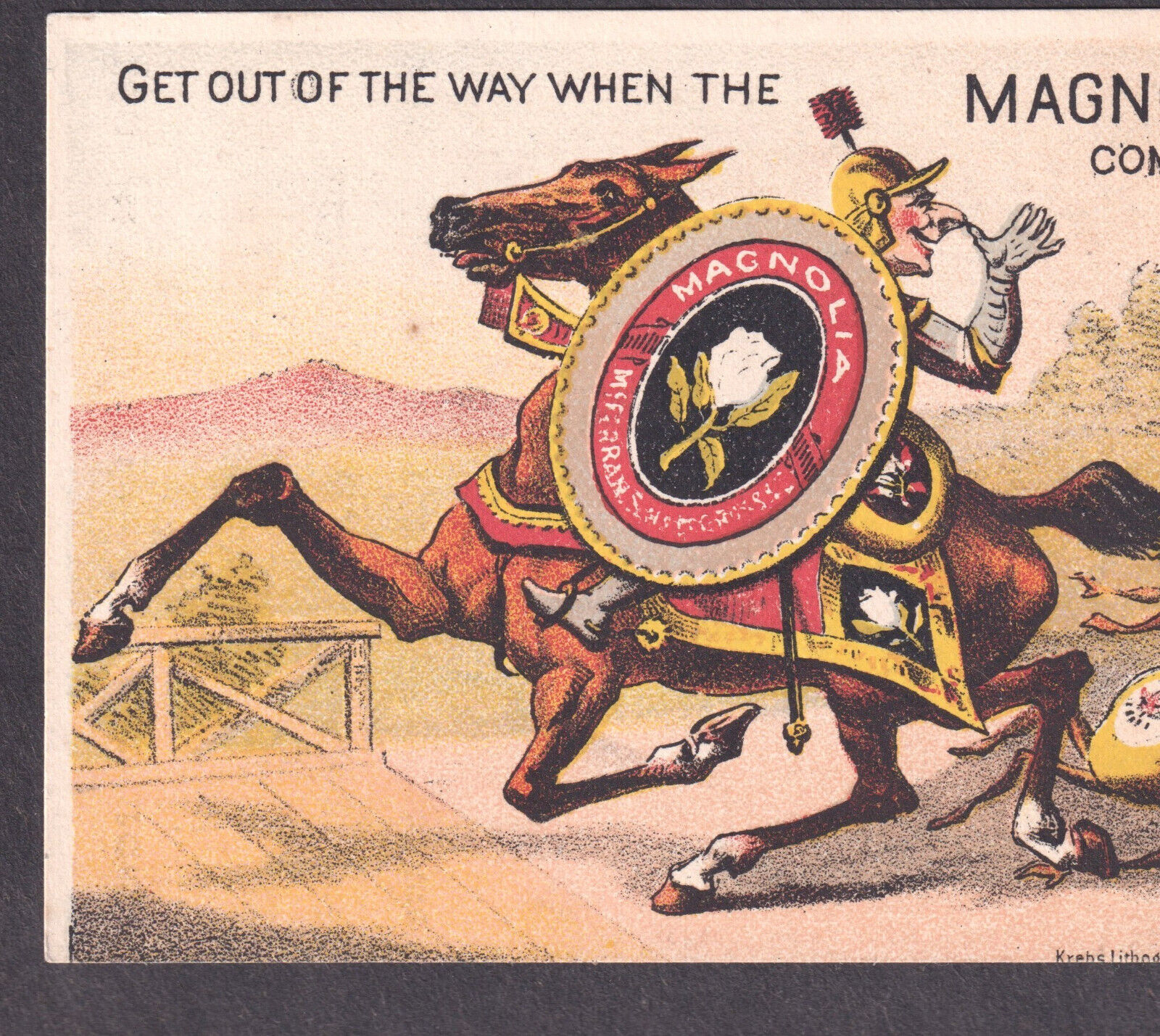 Knight 1879 Comic Fantasy Anthropomorphic Magnolia Ham Meat Victorian Trade Card
