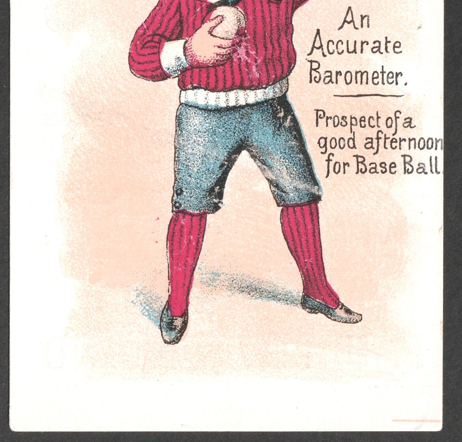 19th Century Baseball H804-38 Prospect Victorian 1800's Advertising Trade Card