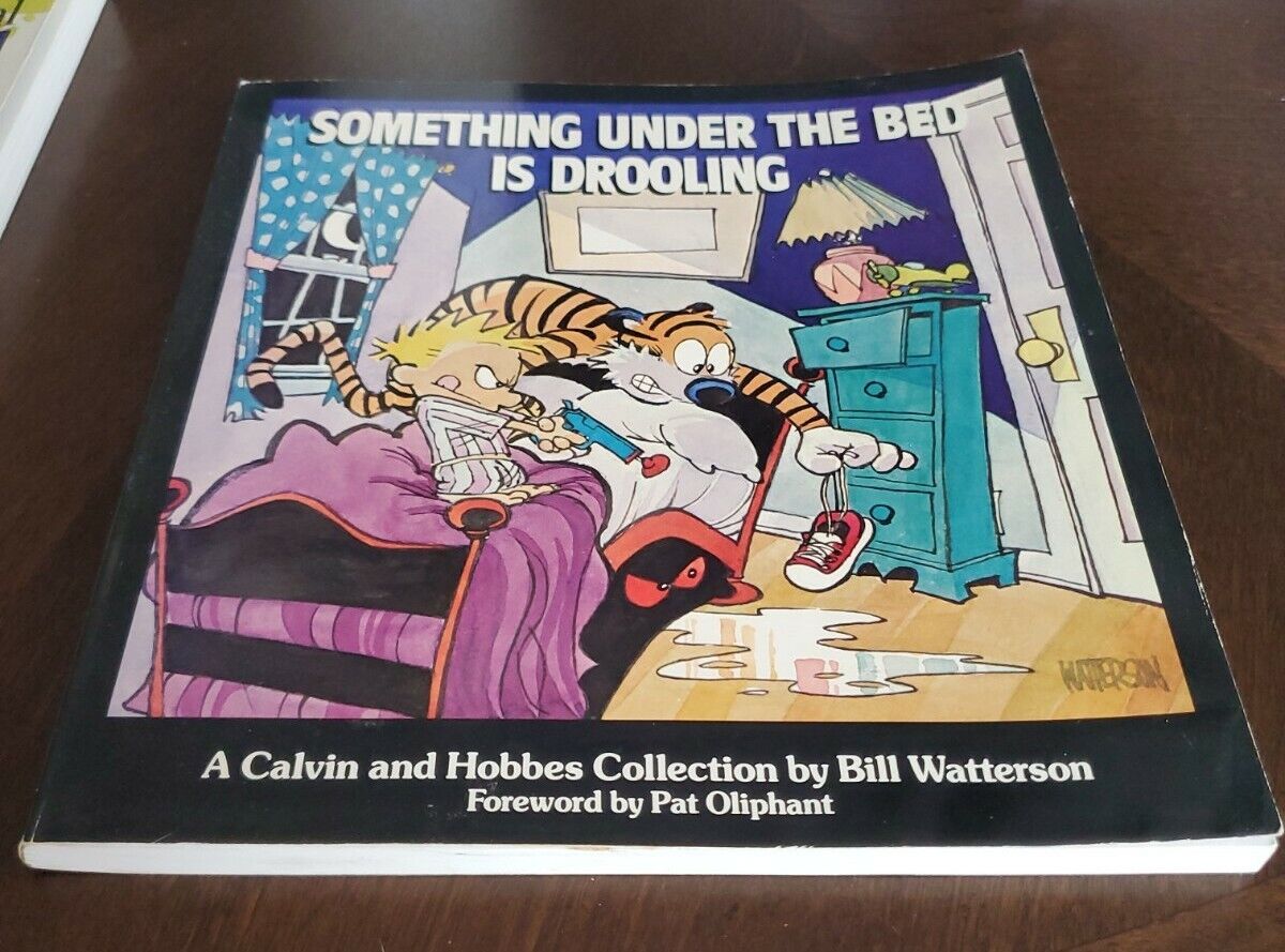Lot of 2 Calvin and Hobbes books. The Essential and Something under the bed is 
