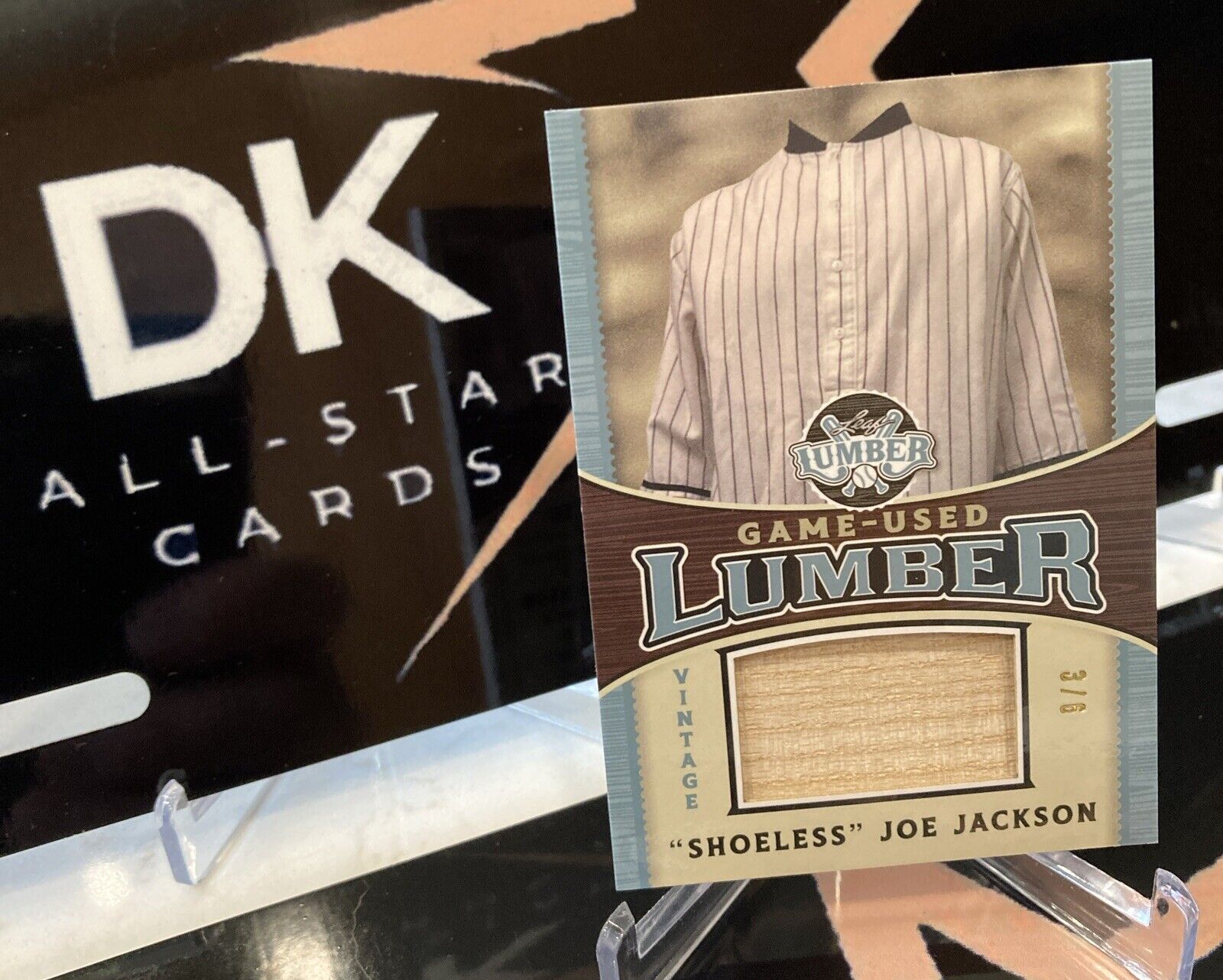 SHOELESS JOE JACKSON 2024 LEAF LUMBER VINTAGE GAME USED MEMORABILIA BAT RELIC /6