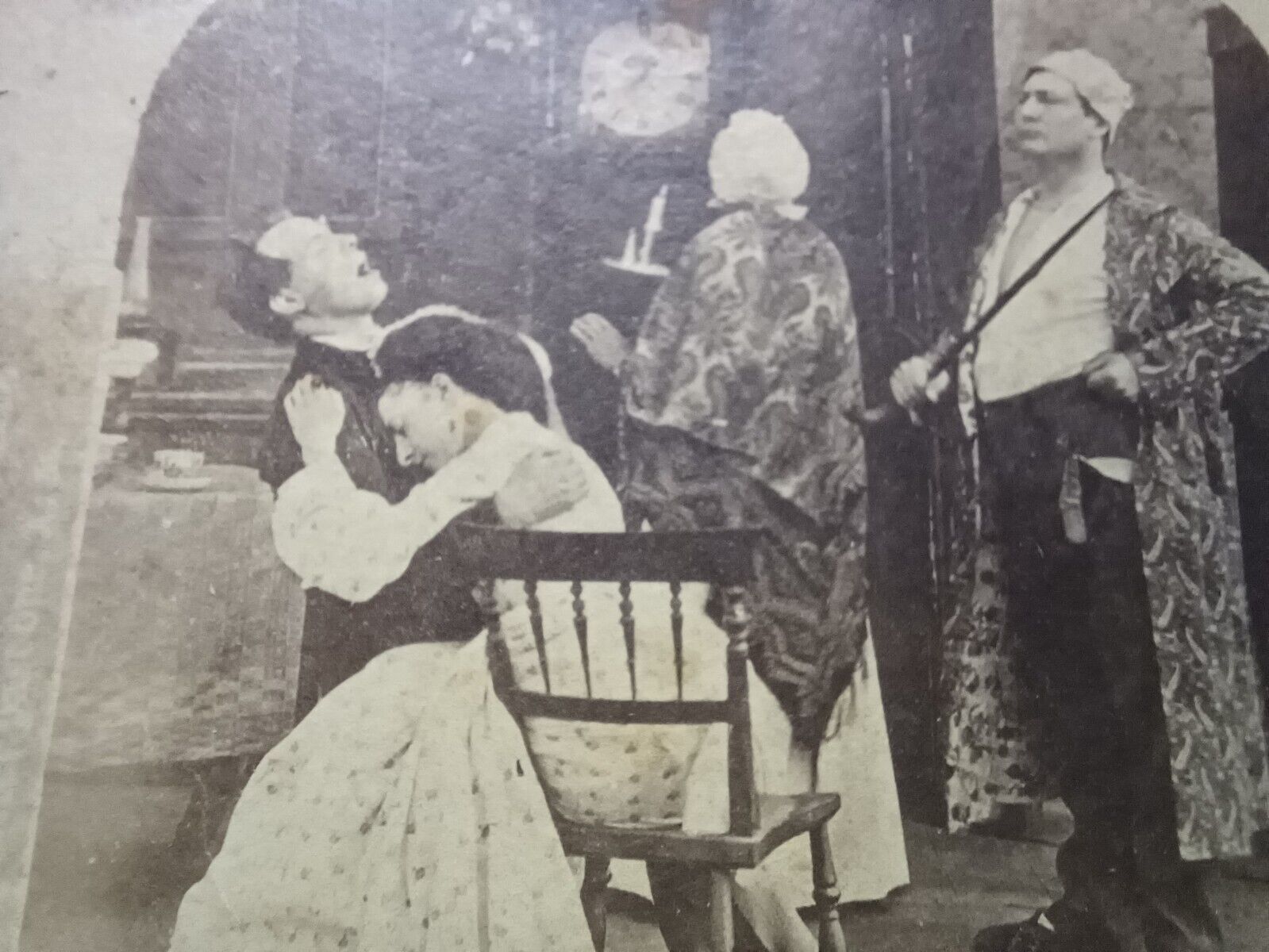 1800's COMICS and GROUPS CLOCK WATCHER Stereoview PHOTO Card