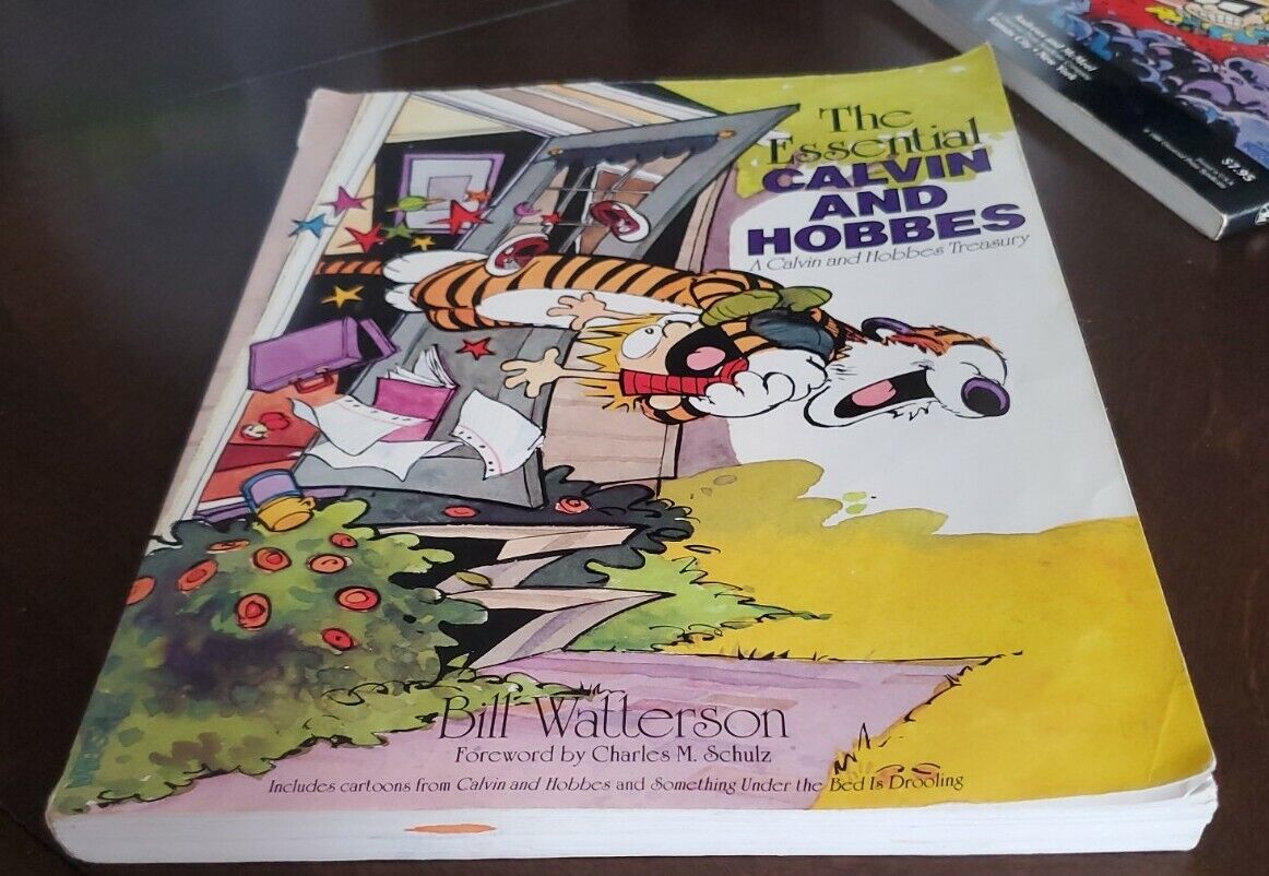 Lot of 2 Calvin and Hobbes books. The Essential and Something under the bed is 