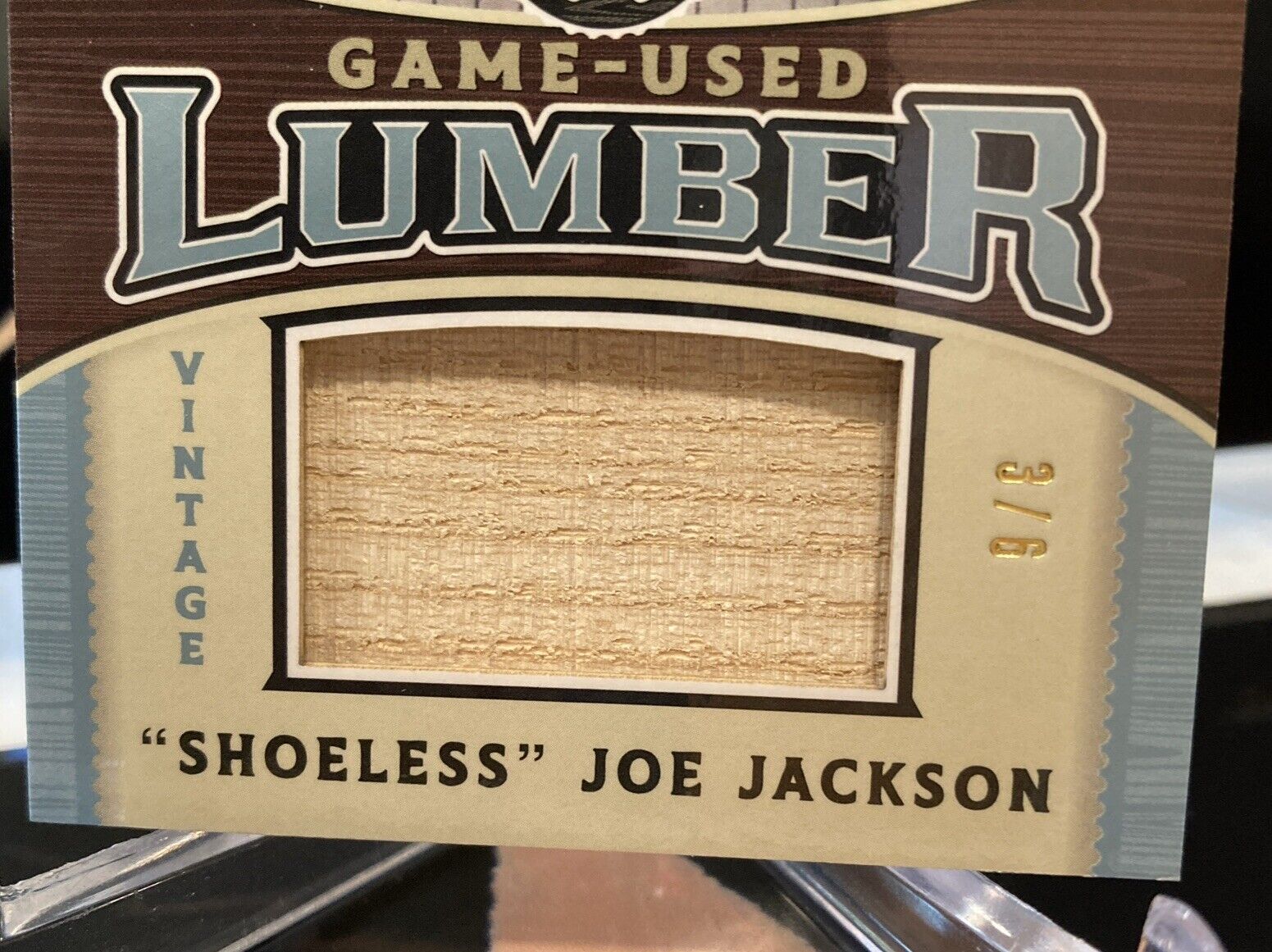 SHOELESS JOE JACKSON 2024 LEAF LUMBER VINTAGE GAME USED MEMORABILIA BAT RELIC /6