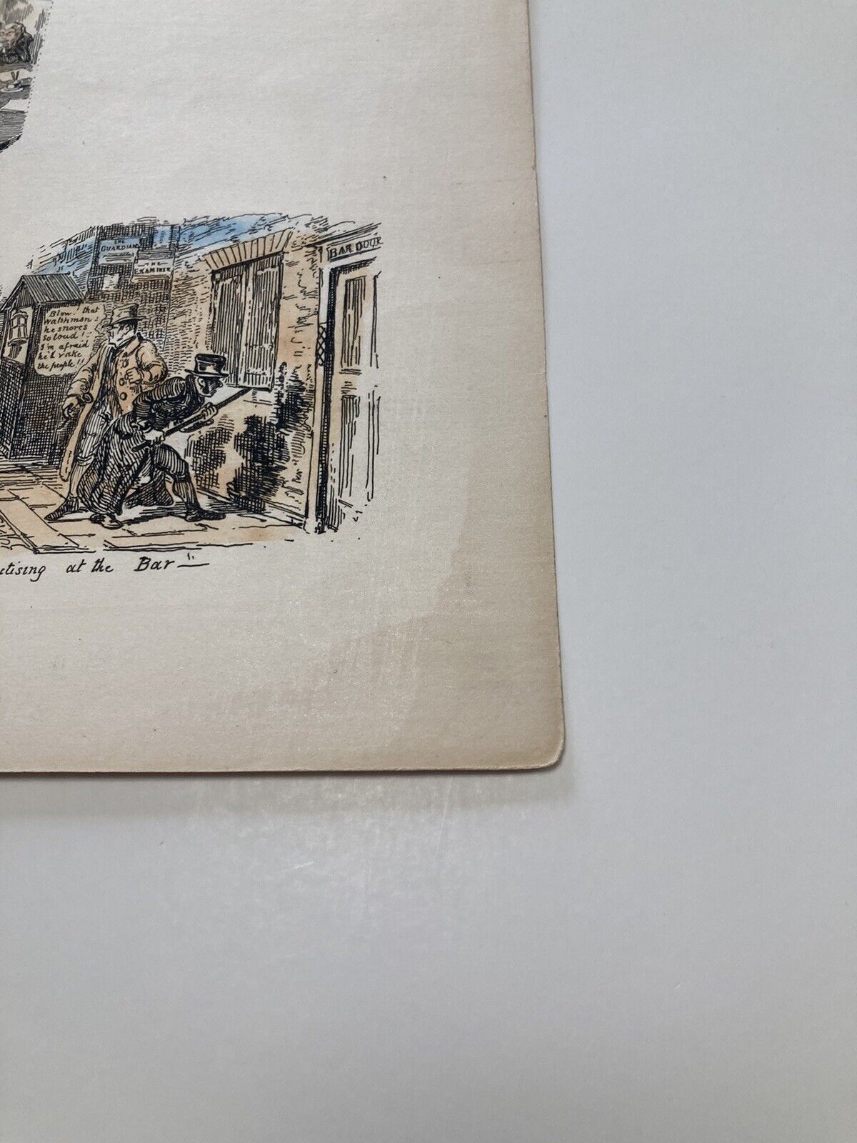 George Cruikshank Hand Colored Etching Print Pleading At The Bar Caricature 1828