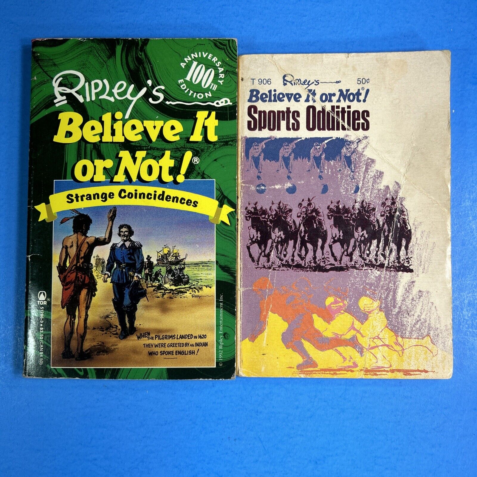 Ripley's Believe It or Not Lot 2 Books SPORTS ODDITIES & STRANGE COINCIDENCES