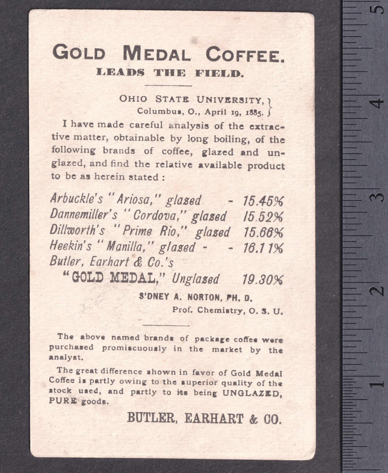 April Fools Day 1800s Prank Gold Medal Coffee Antique Comic Victorian Trade Card