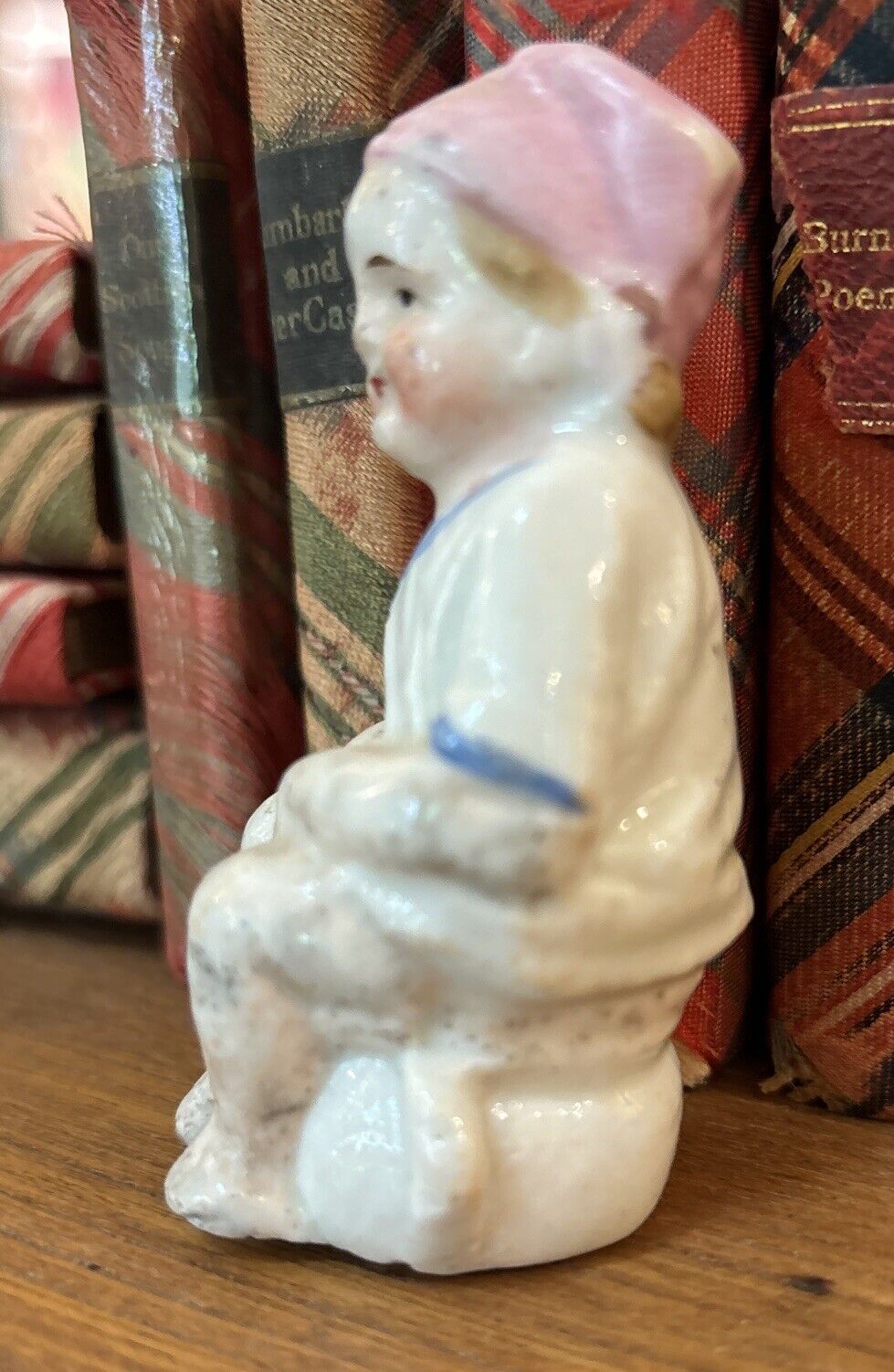 Antique Staffordshire Boy On Potty Figurine 