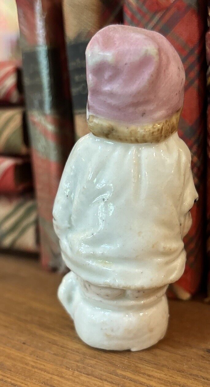 Antique Staffordshire Boy On Potty Figurine 