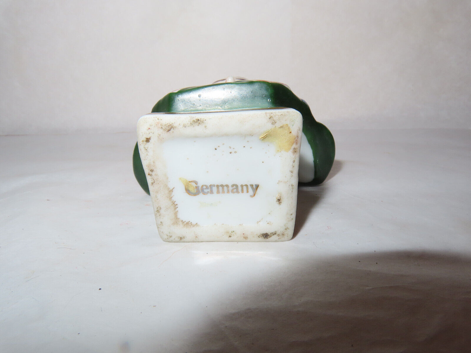Antique 1800s German Porcelain Napoleon Bust Figurine with Gold Anchor Backstamp