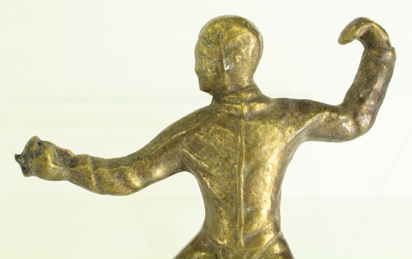 = Antique 1800's/1900's Fencing Trophy Finial Brass Figurine, Sport Memorabilia