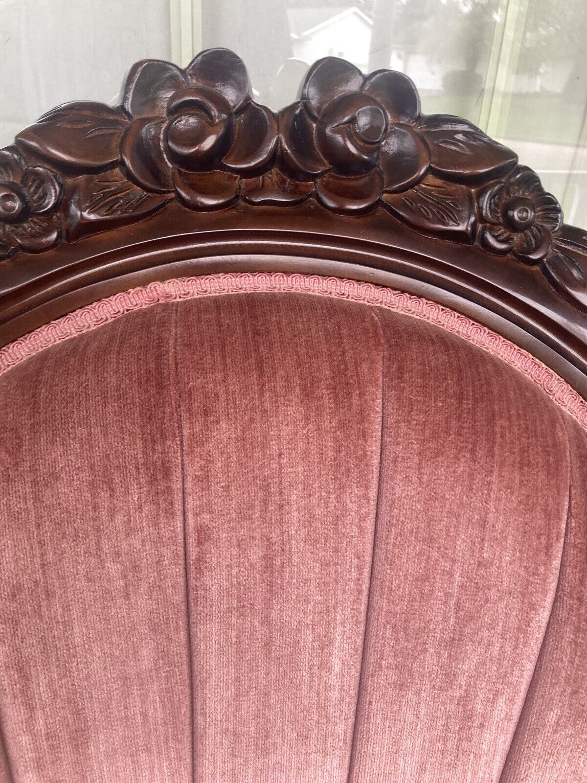 Pair of Vintage Kimball Reproduction Victorian Mahogany Chairs