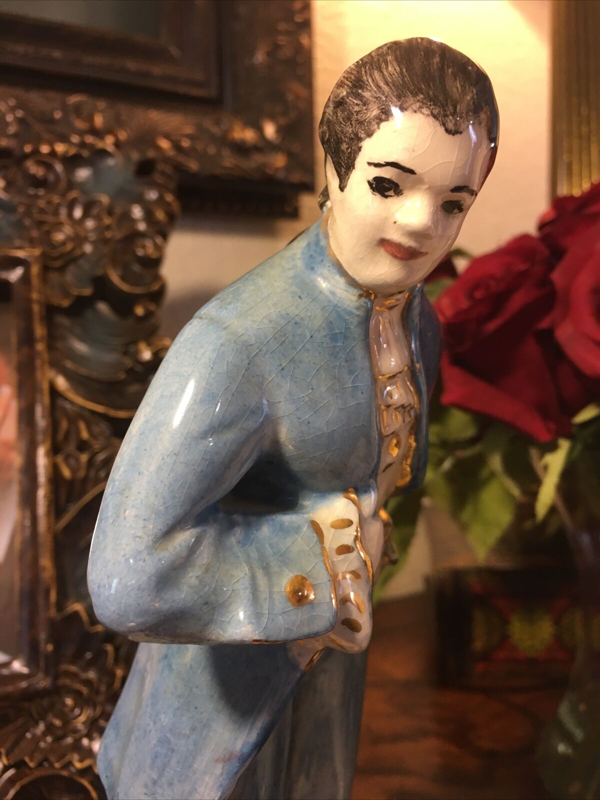 Rare Antique 1800S-1900S French Old Paris Porcelain Woman & Man Figurines