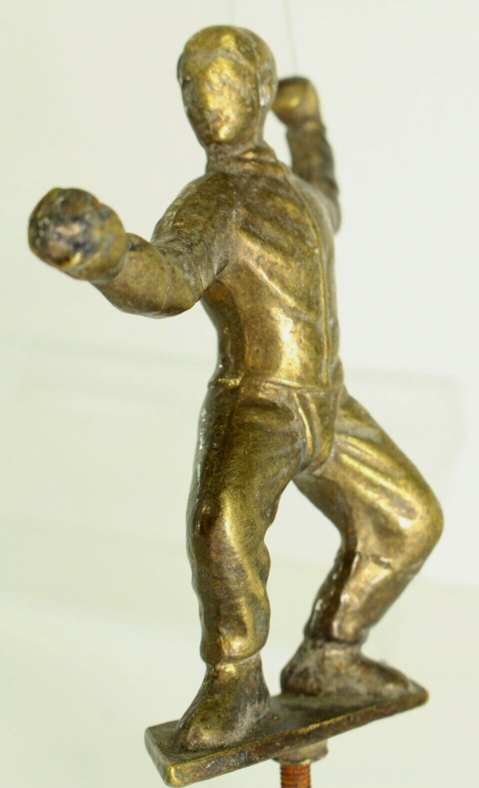 = Antique 1800's/1900's Fencing Trophy Finial Brass Figurine, Sport Memorabilia