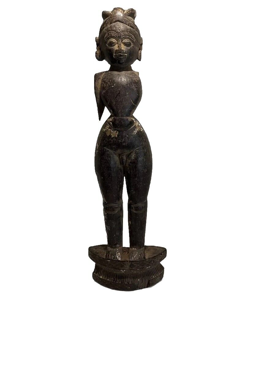 INDIAN HAND CARVED FIGURINE 1800’s STATUE