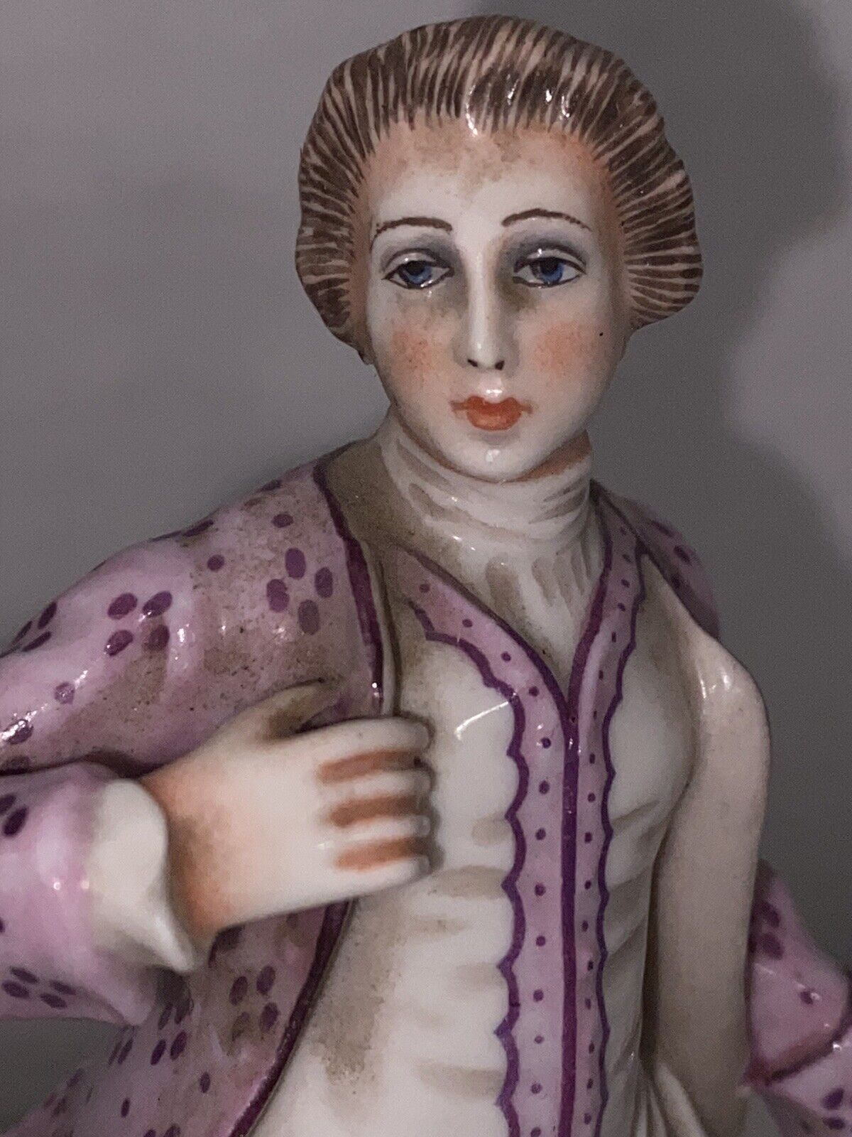 Antique Miniature Capodimonte Porcelain Figurine 1800’s Mark
