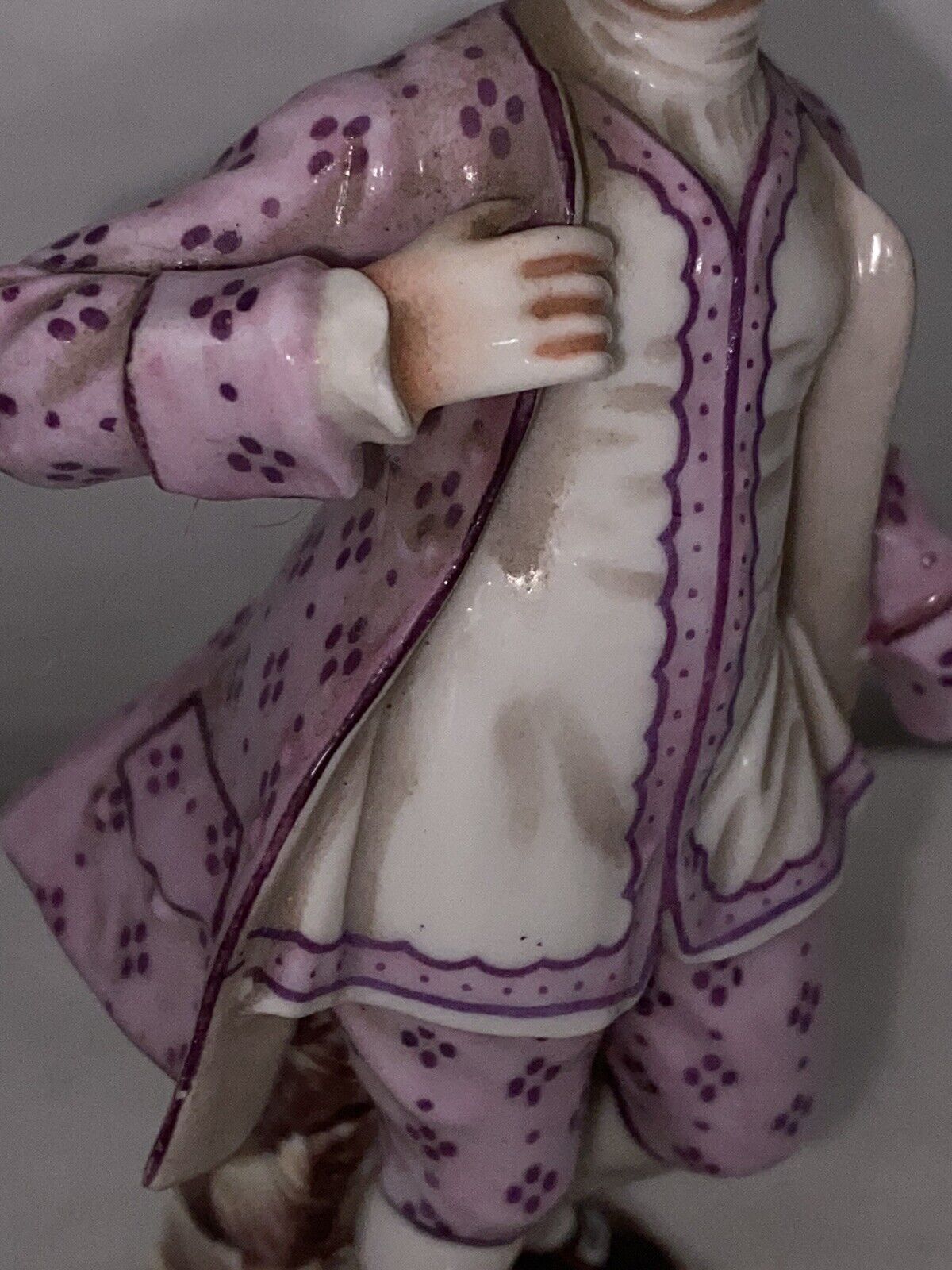 Antique Miniature Capodimonte Porcelain Figurine 1800’s Mark