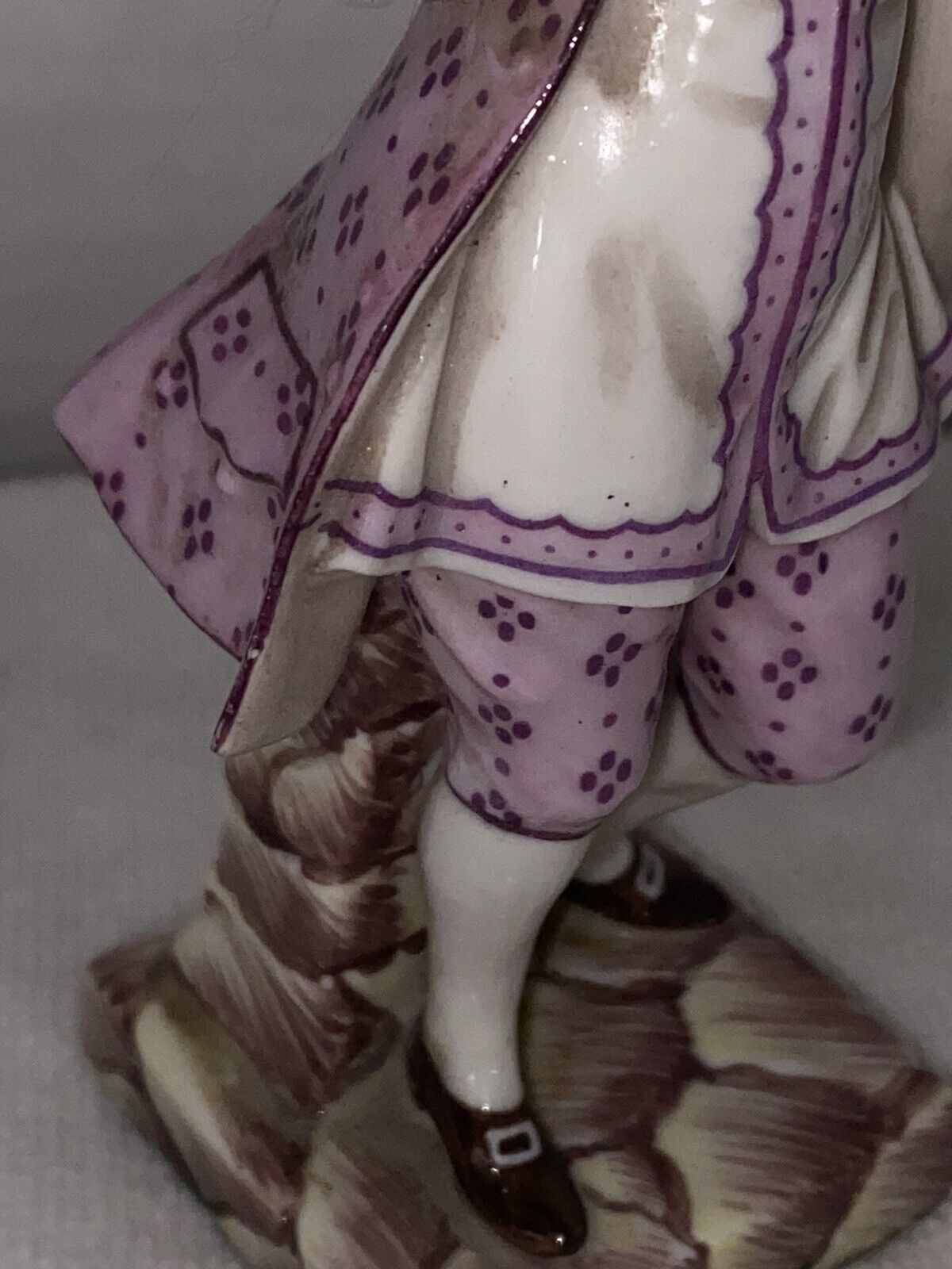 Antique Miniature Capodimonte Porcelain Figurine 1800’s Mark
