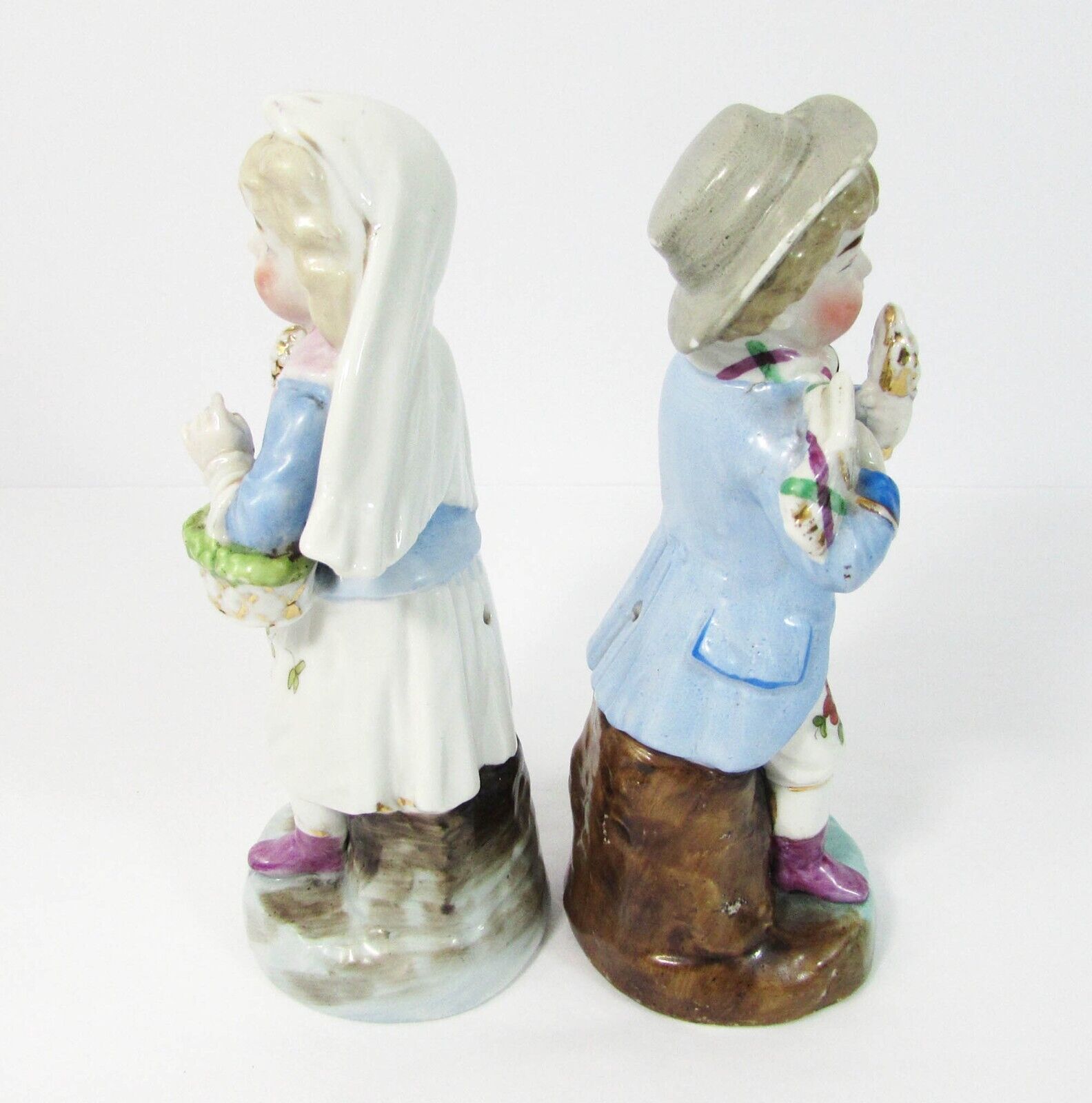 Antique Boehme Figurines - German Conta Boehme Fairing 1441 - purple shoes 1800s