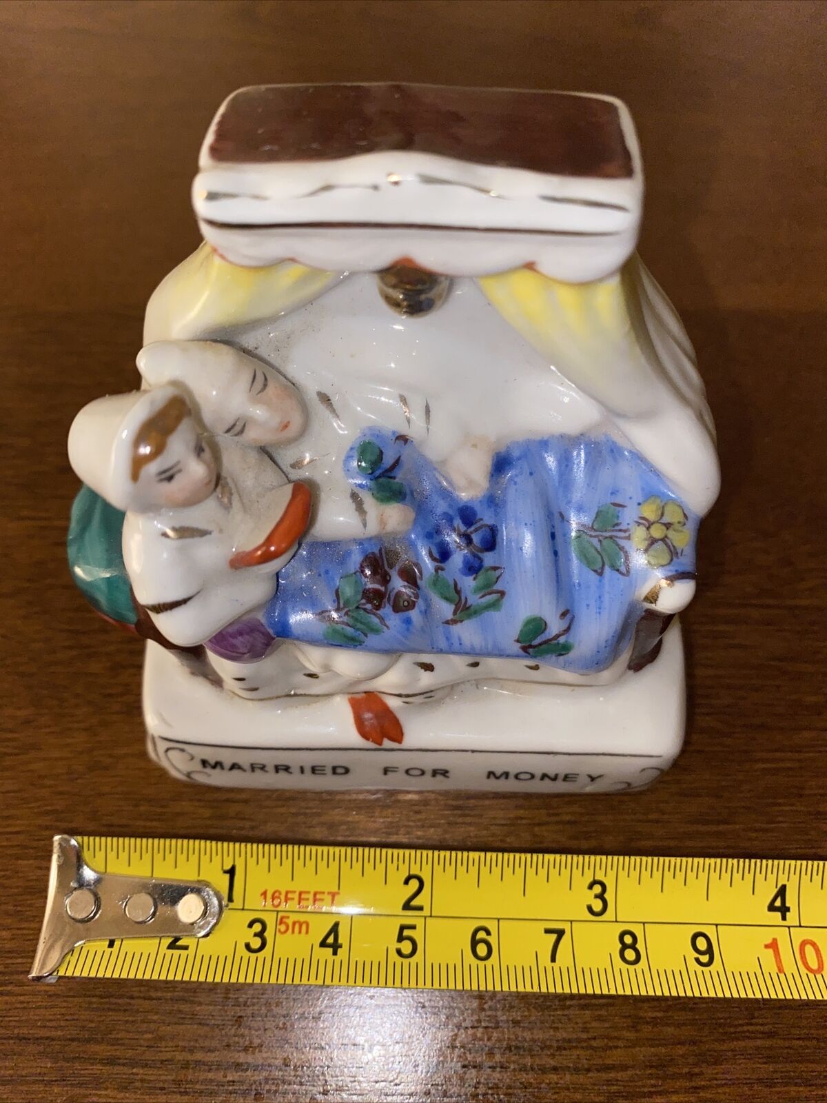 Vintage German Fairing Porcelain Figurine "Married For Money "EUC 19th Century