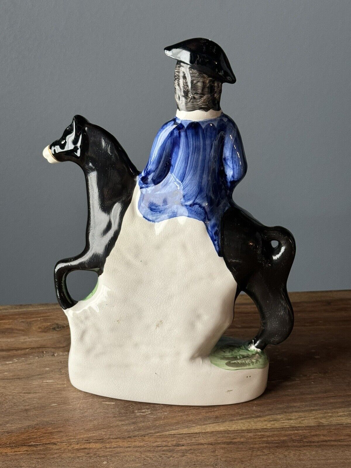 RARE 1800s Antique Staffordshire England Figurine Dick Turpin 10” Glazed Ceramic