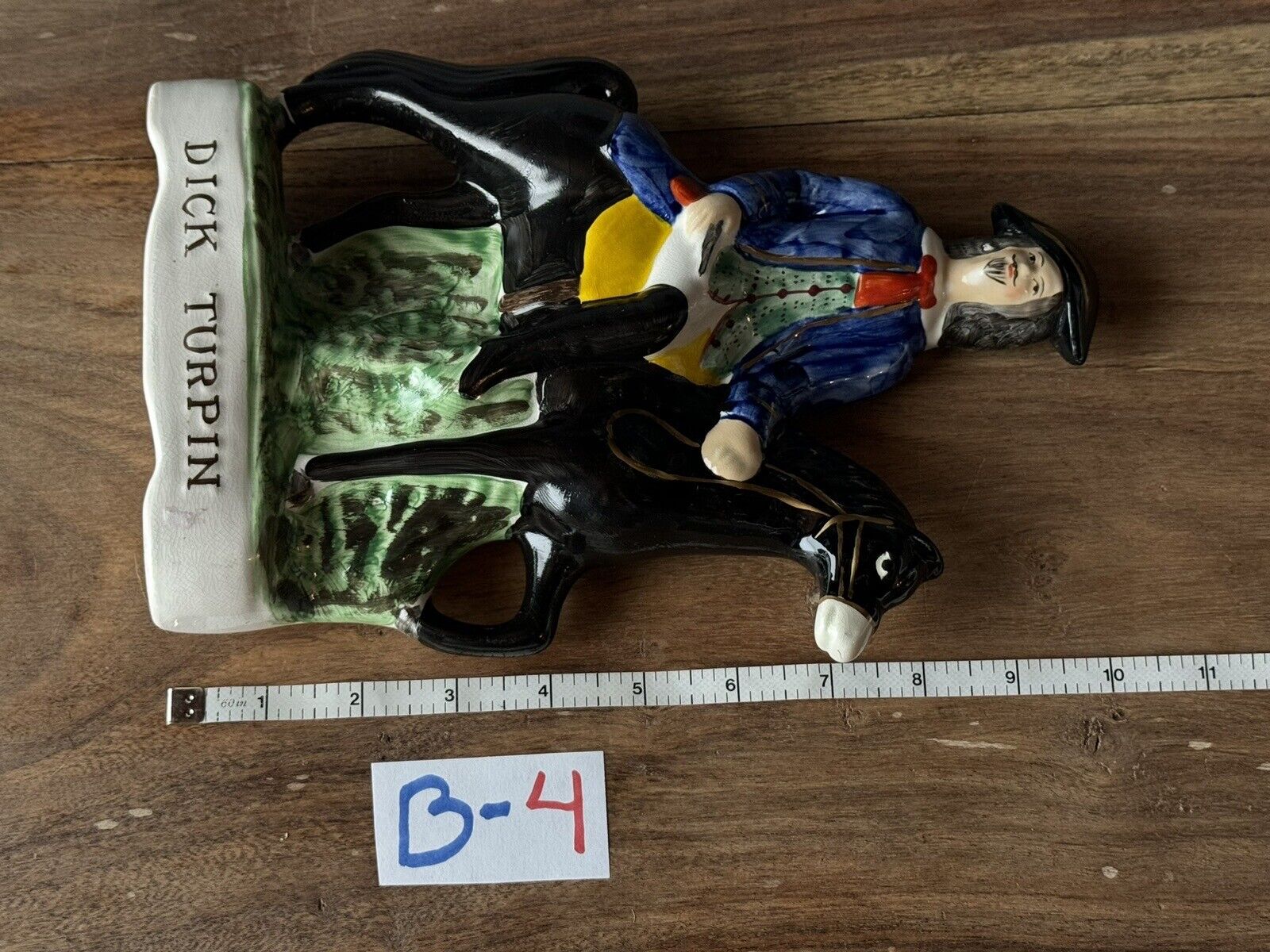 RARE 1800s Antique Staffordshire England Figurine Dick Turpin 10” Glazed Ceramic