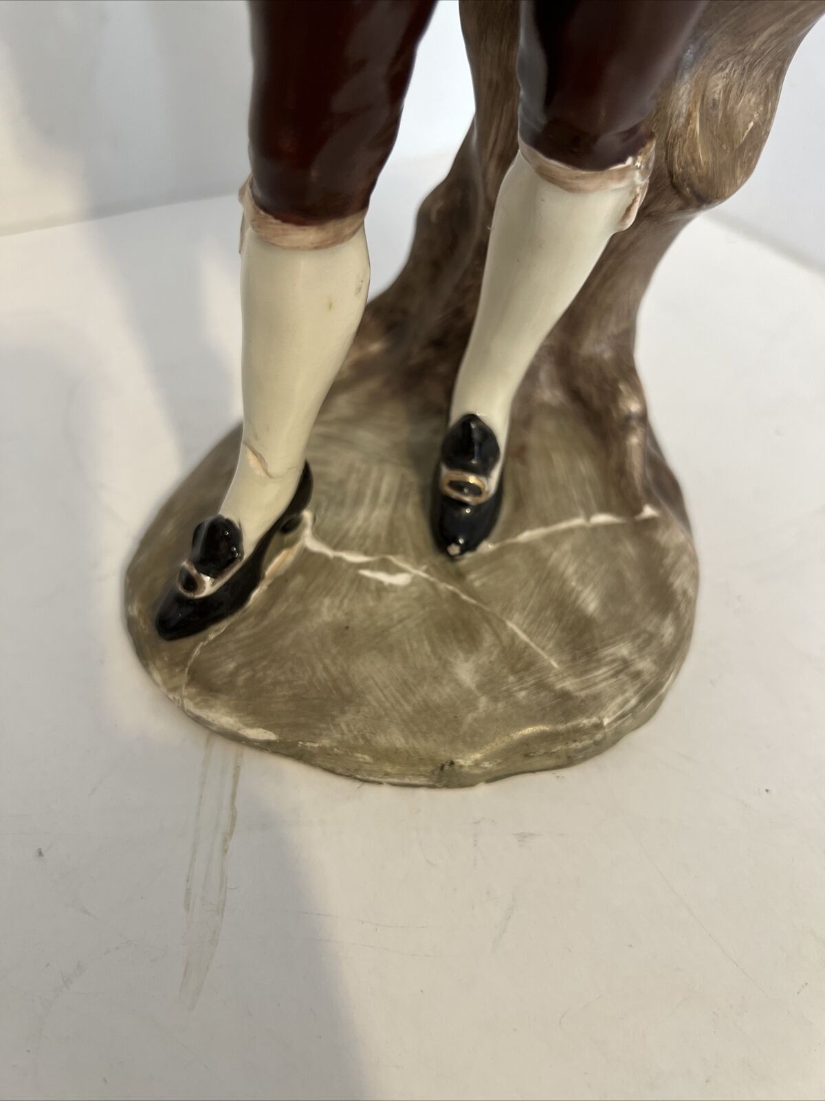 Vintage Porcelain V Bertolloti figurine 1800’s theme dressed See Description.