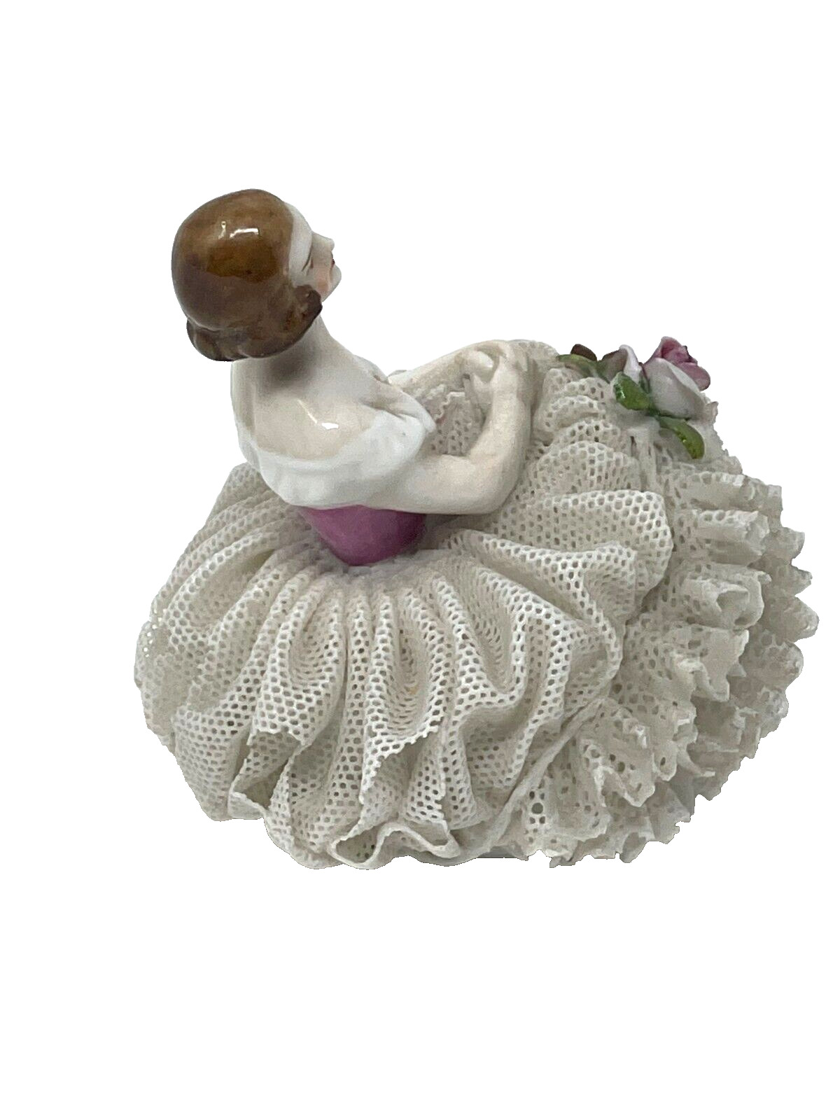 Heirloom Antique Sitting Dancer Porcelain Figurine Late 1800s-Early 1900s (#14a)