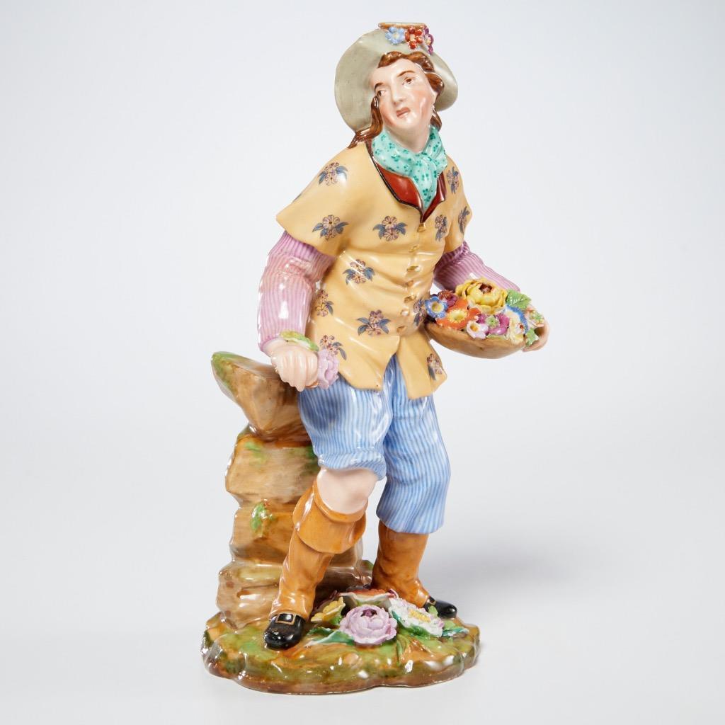 Jacob Petit Porcelain Flower Gardener Figurine Perfume Bottle 19thC Early 1800s