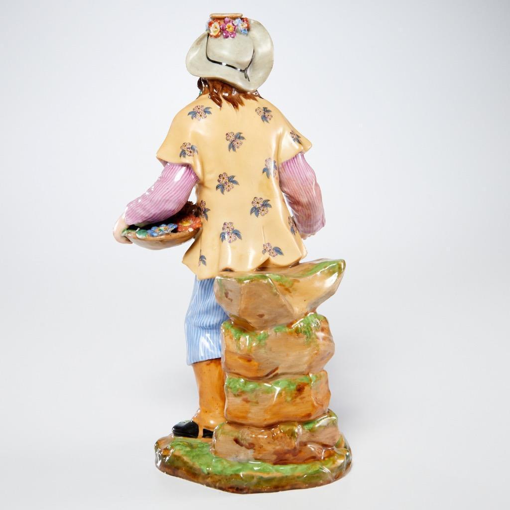 Jacob Petit Porcelain Flower Gardener Figurine Perfume Bottle 19thC Early 1800s