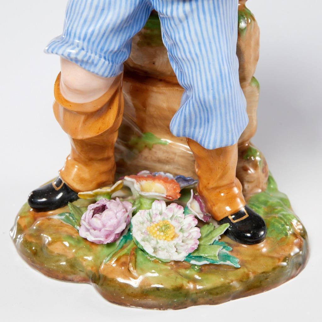 Jacob Petit Porcelain Flower Gardener Figurine Perfume Bottle 19thC Early 1800s