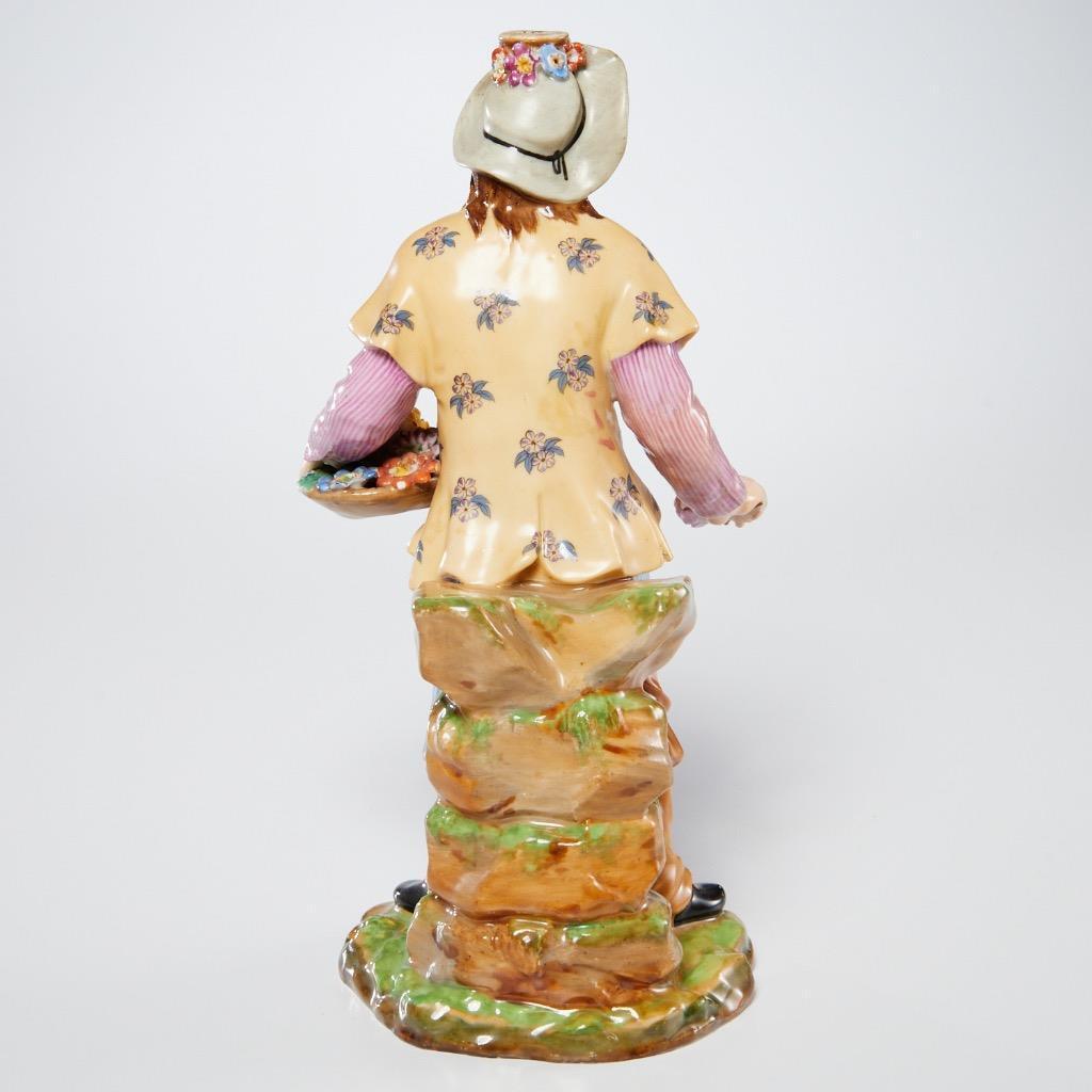 Jacob Petit Porcelain Flower Gardener Figurine Perfume Bottle 19thC Early 1800s